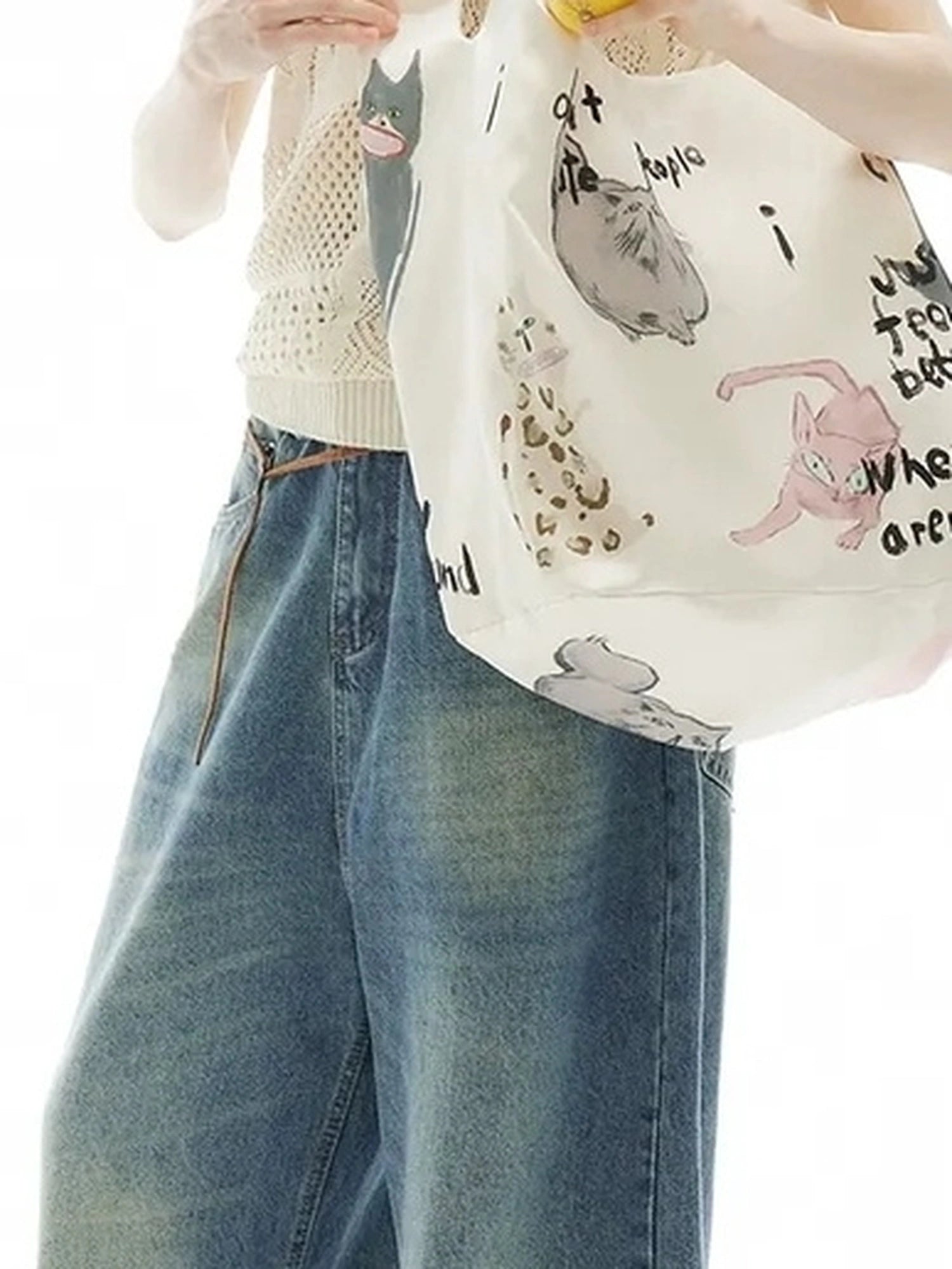 OuttheBlue Out The Blue Impatient Cat Satine Tote