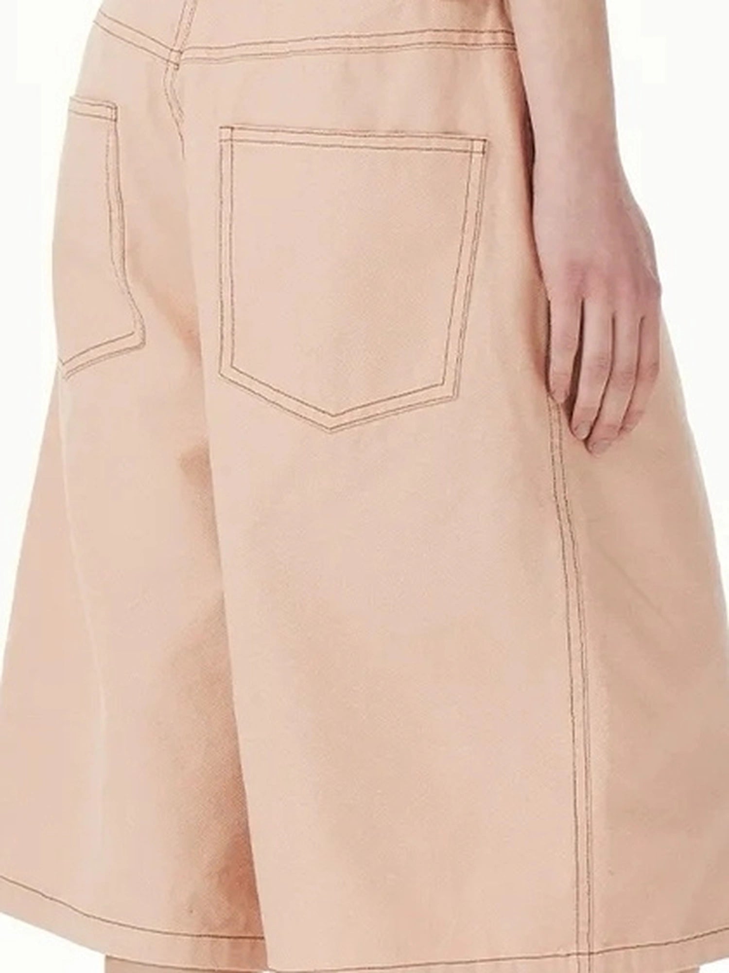 OuttheBlue Out The Blue Pink Cotton Belted Loose Fit Shorts