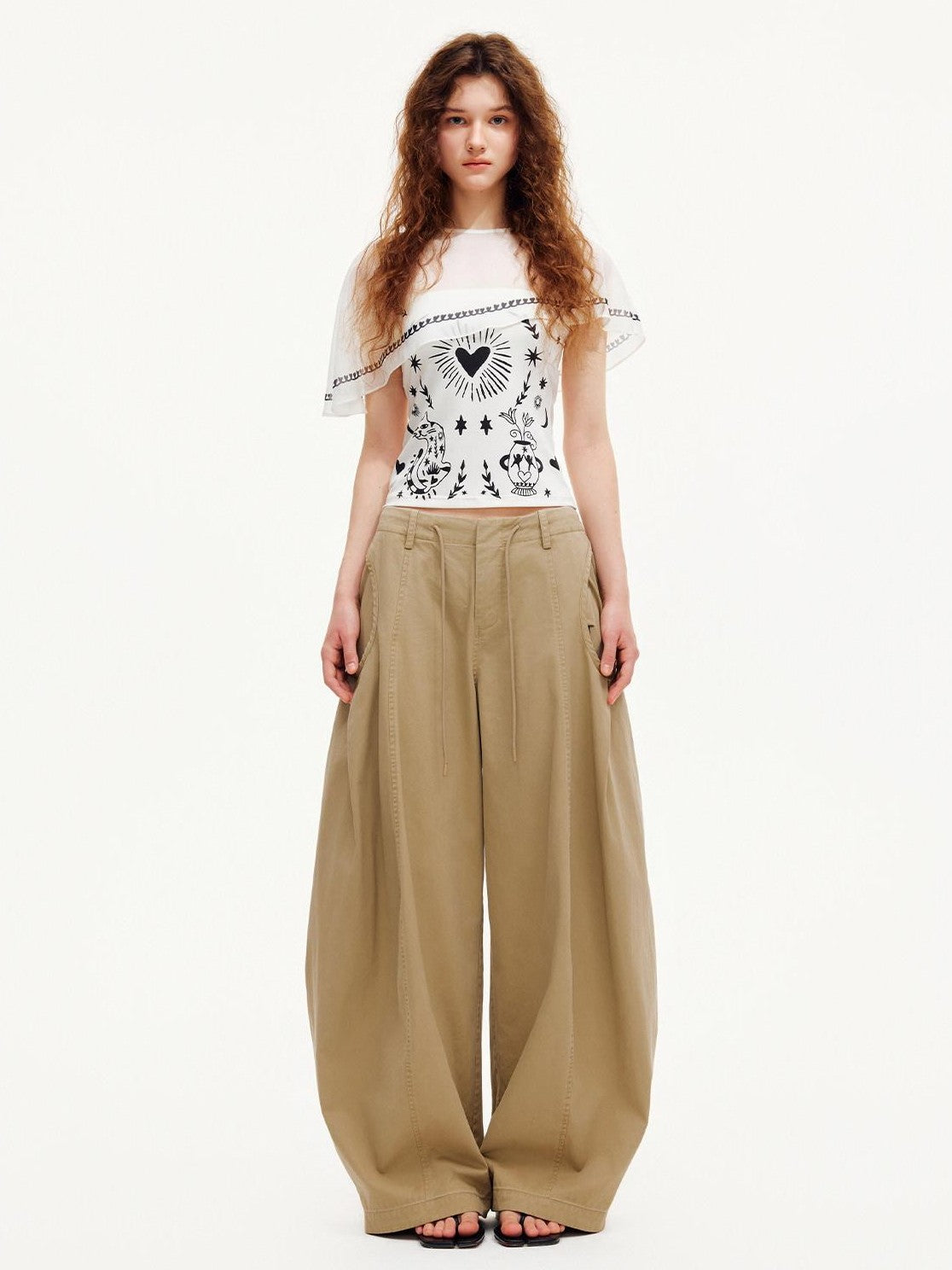 OuttheBlue Sand Dune Large Pockets Pleated Washed Women&