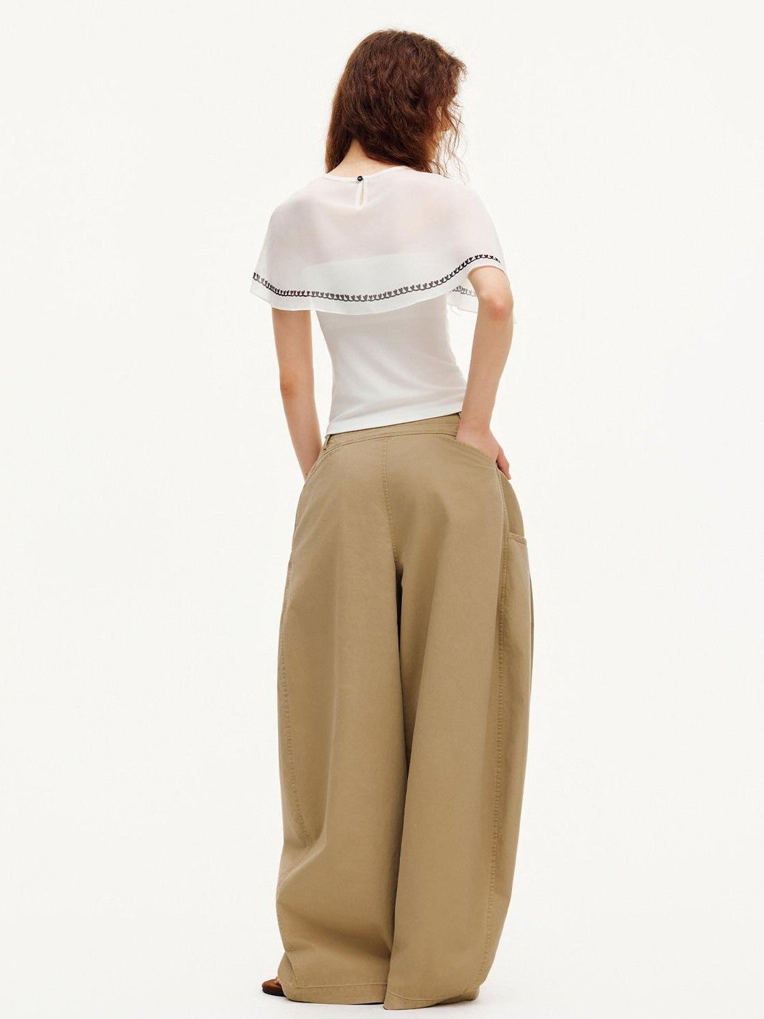 OuttheBlue Sand Dune Large Pockets Pleated Washed Women&