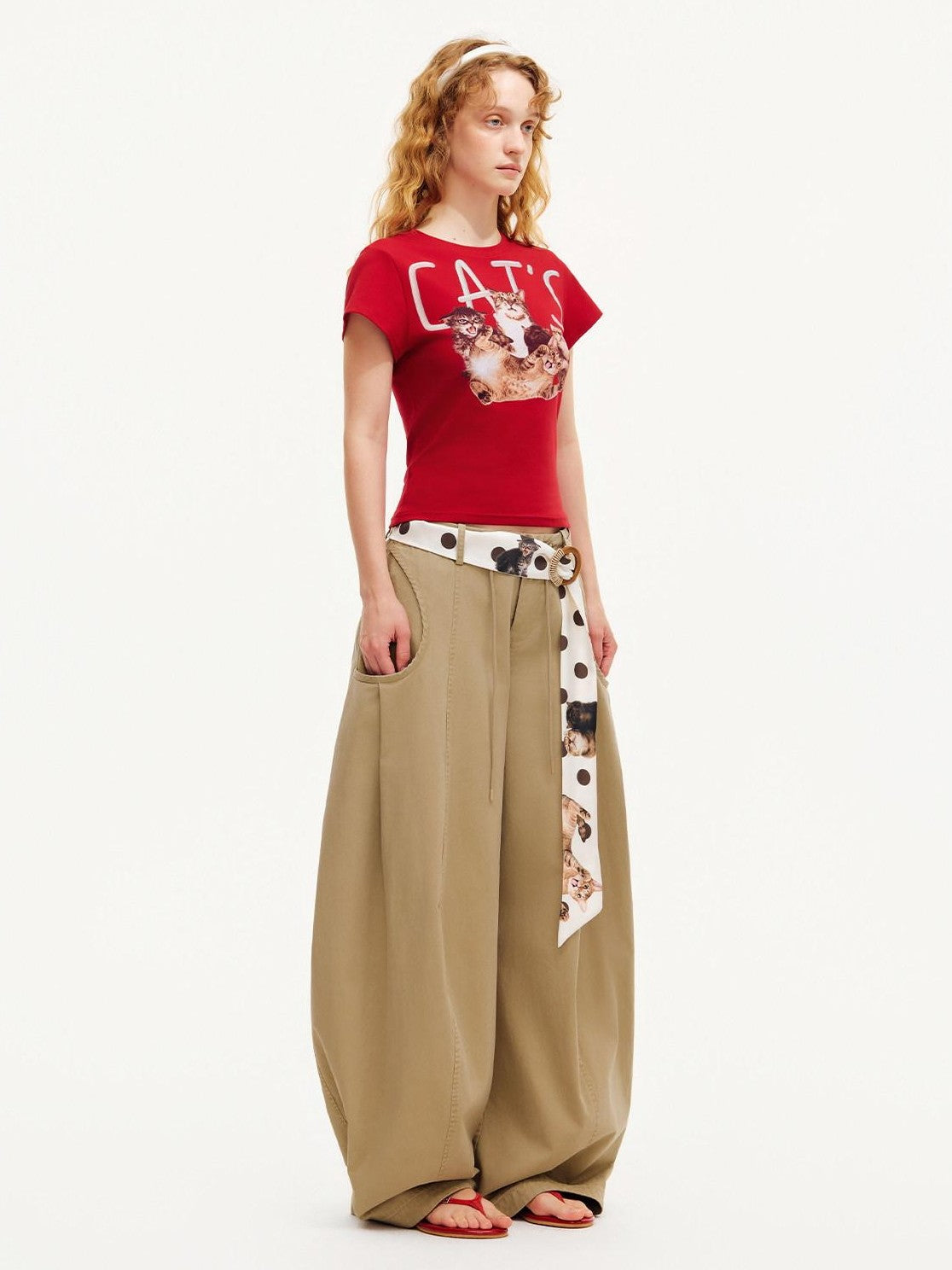 OuttheBlue Sand Dune Large Pockets Pleated Washed Women&