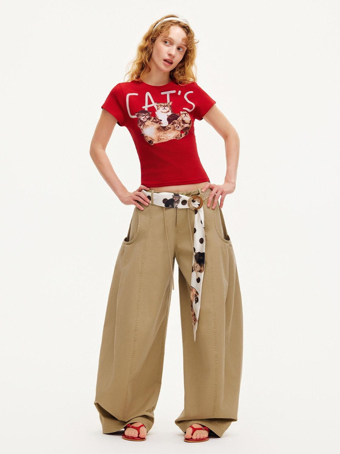 OuttheBlue Sand Dune Large Pockets Pleated Washed Women&