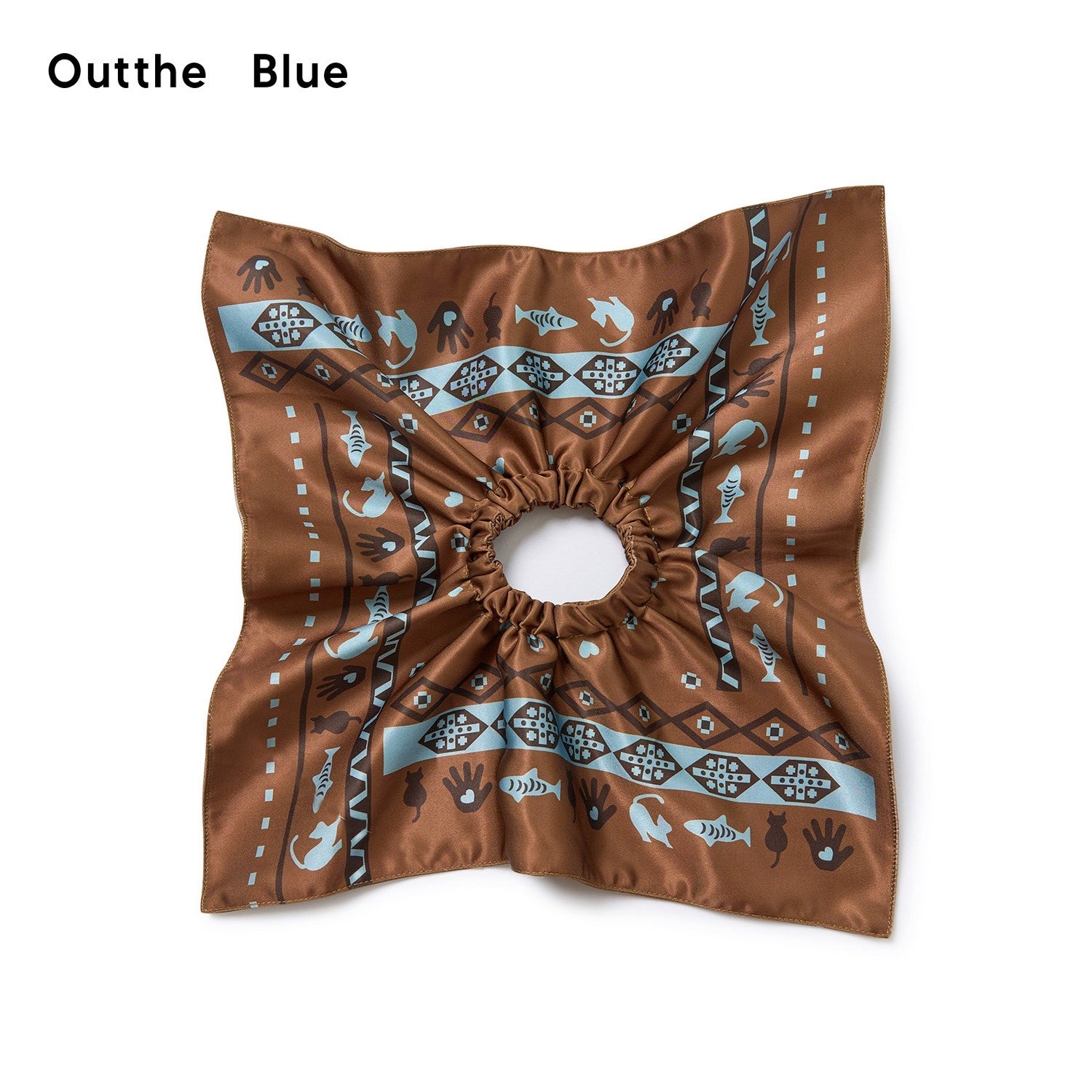 OuttheBlue Soft Fabric Animal Print Square Bow For Women Brown Beige Hair Accessories