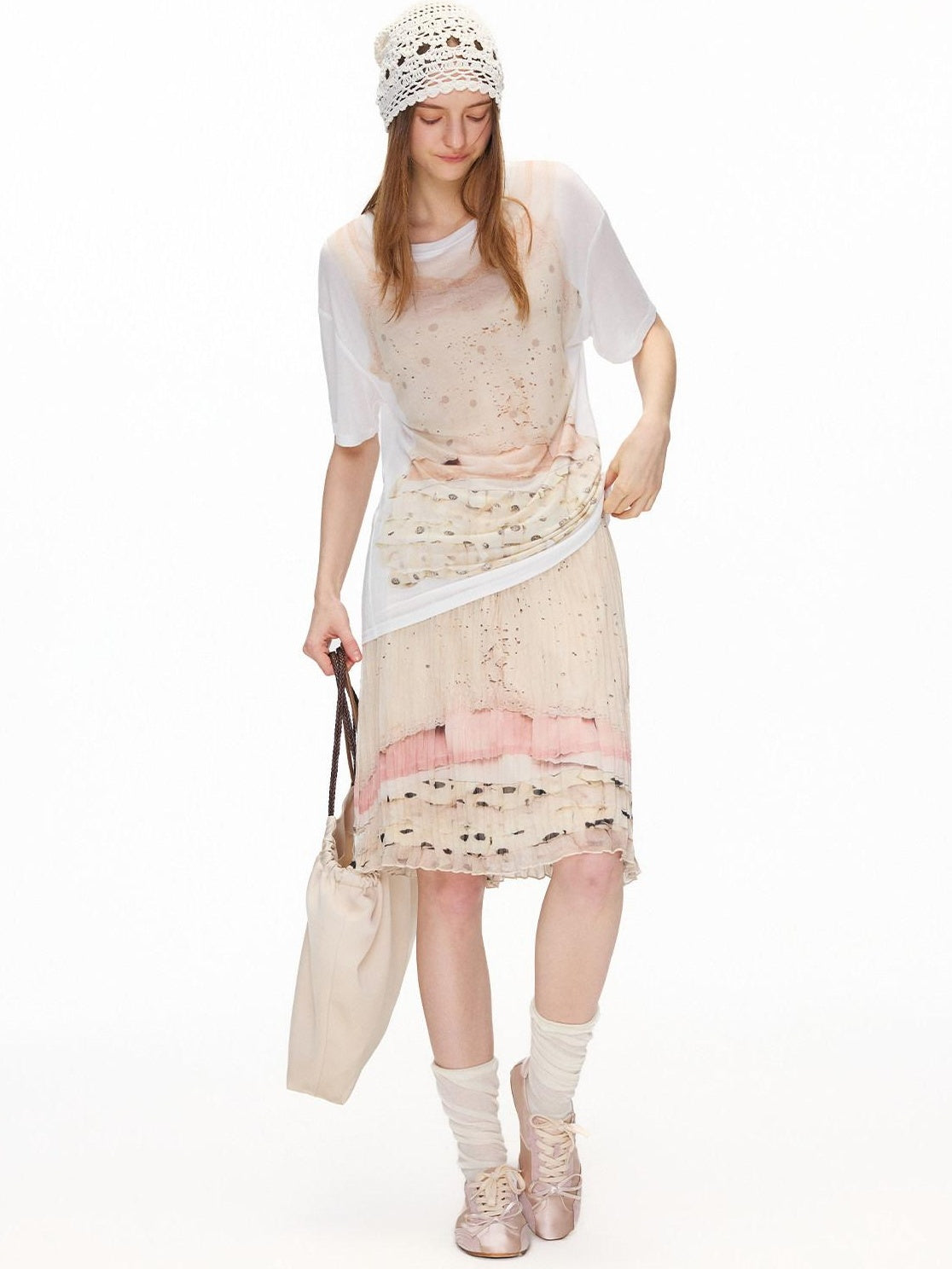OuttheBlue Soft Lyocell Fabric Casual Loose Fit Printed Women Short Sleeve T-Shirts