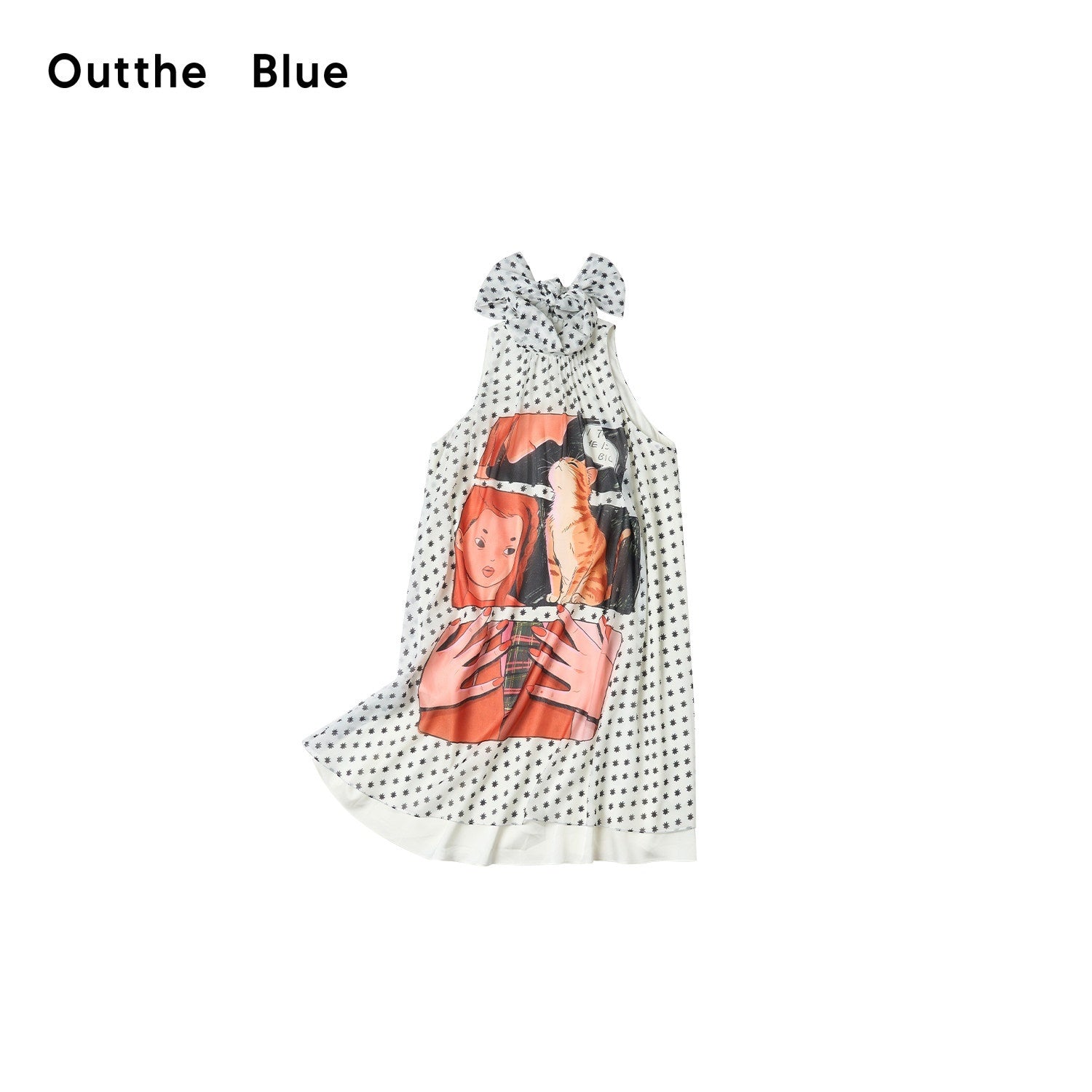 OuttheBlue_Star_Polka_Comic_Print_Tie_Halter_A_Line_Women&