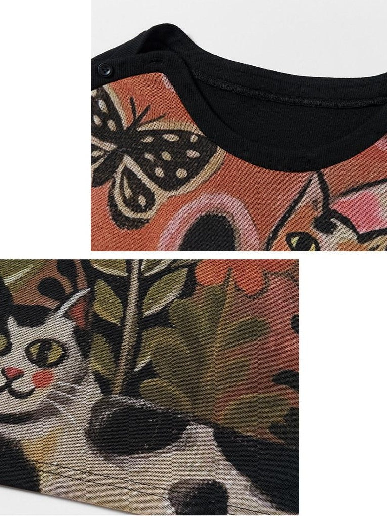 OuttheBlue Sweet Slim Fit Long Sleeve Women Floral Animal Print Stretch Knitted Knitwear