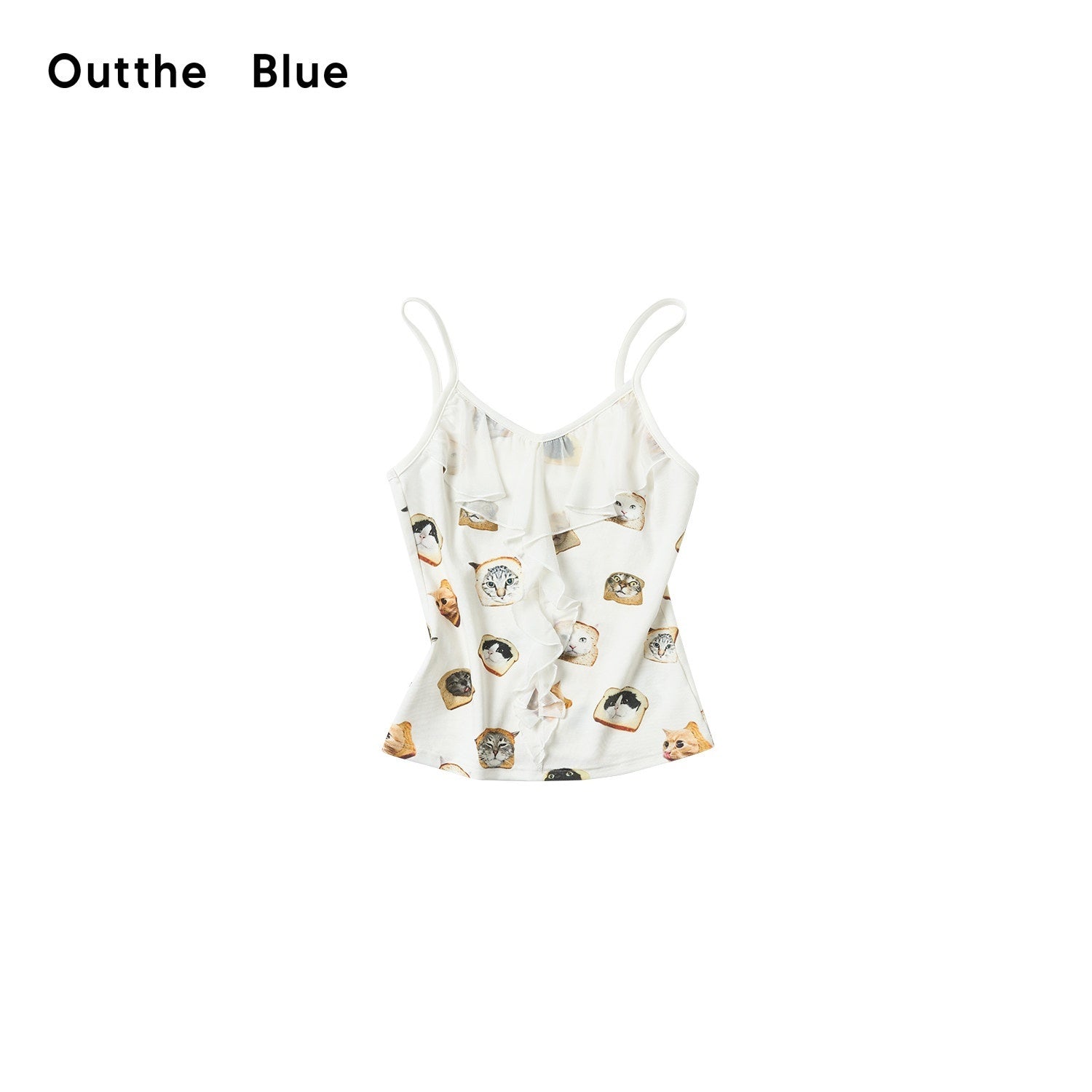 OuttheBlue_Toast_Cat_Animal_Print_Ruffle_Hem_Slim_Fit_Women&
