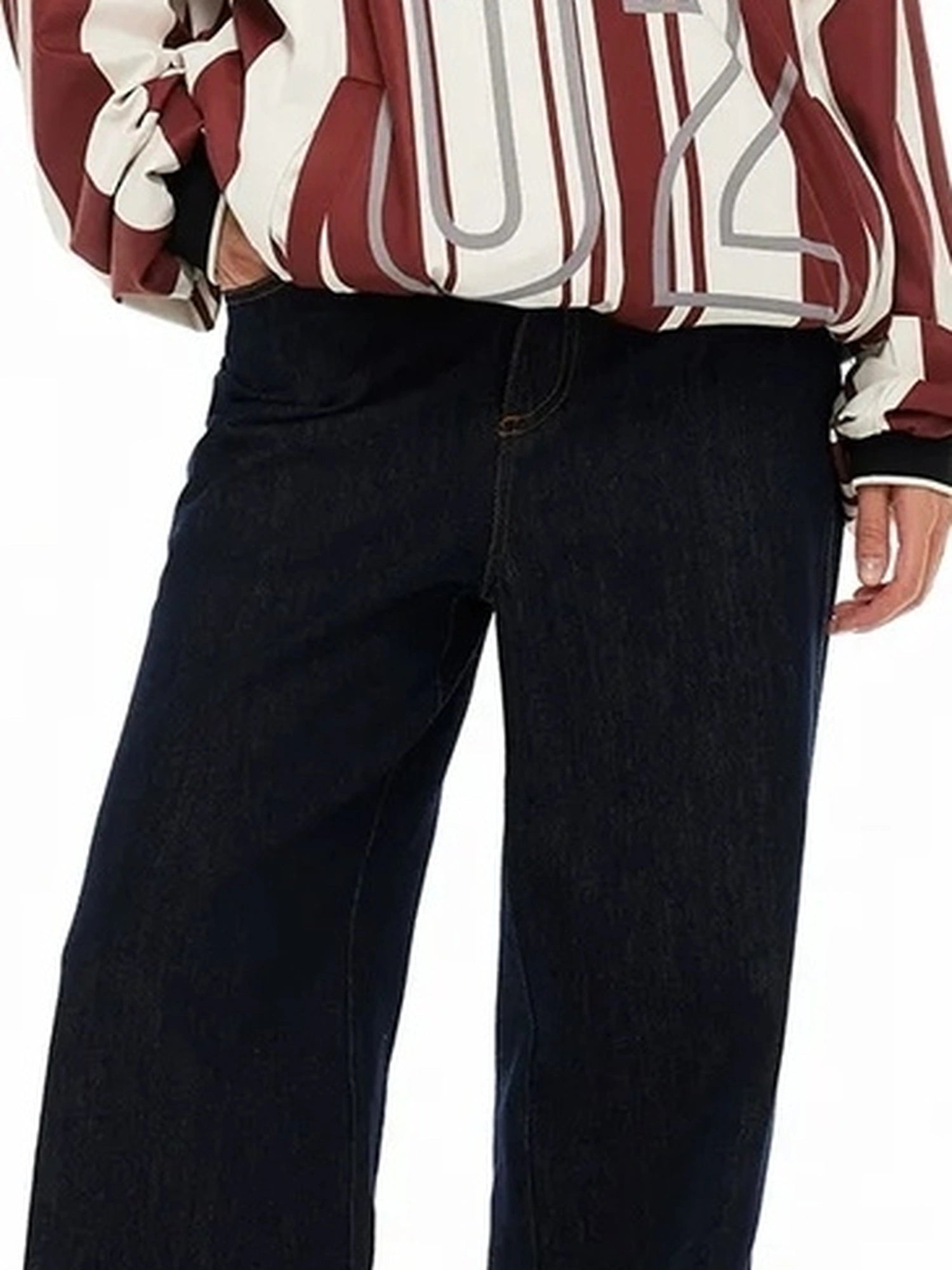 Vintage Stripe Cat Emblem Lace Trim Jersey Tee