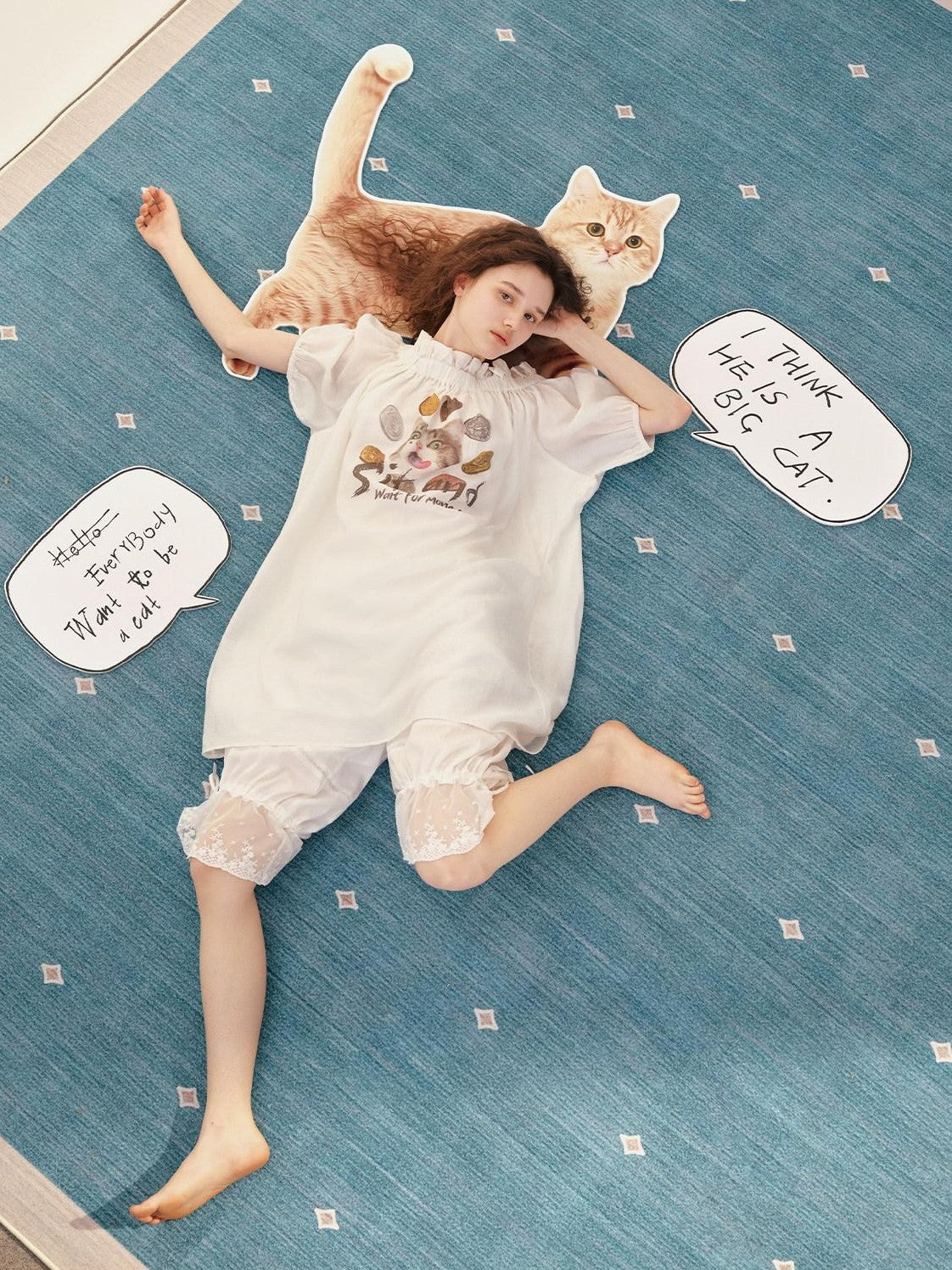 OuttheBlue White Puff Sleeve A Line Women&
