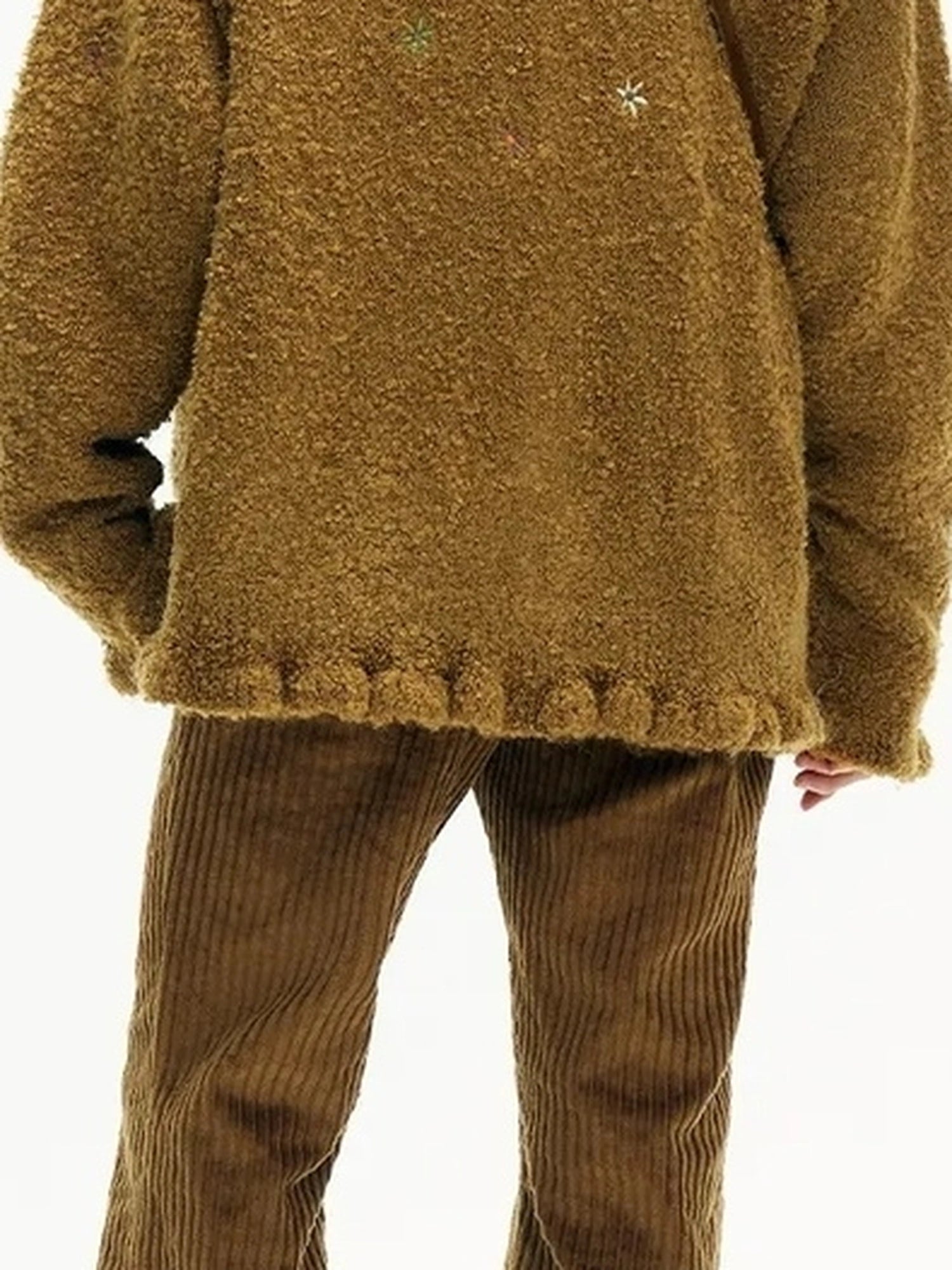 OuttheBlue Winter Wool Blend Embroidered Cardigan