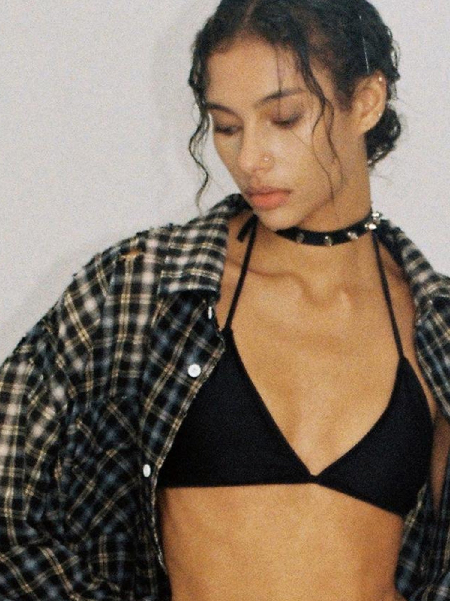 SweetChilling Oversize Boyfriend Vintage Flannel Shirt