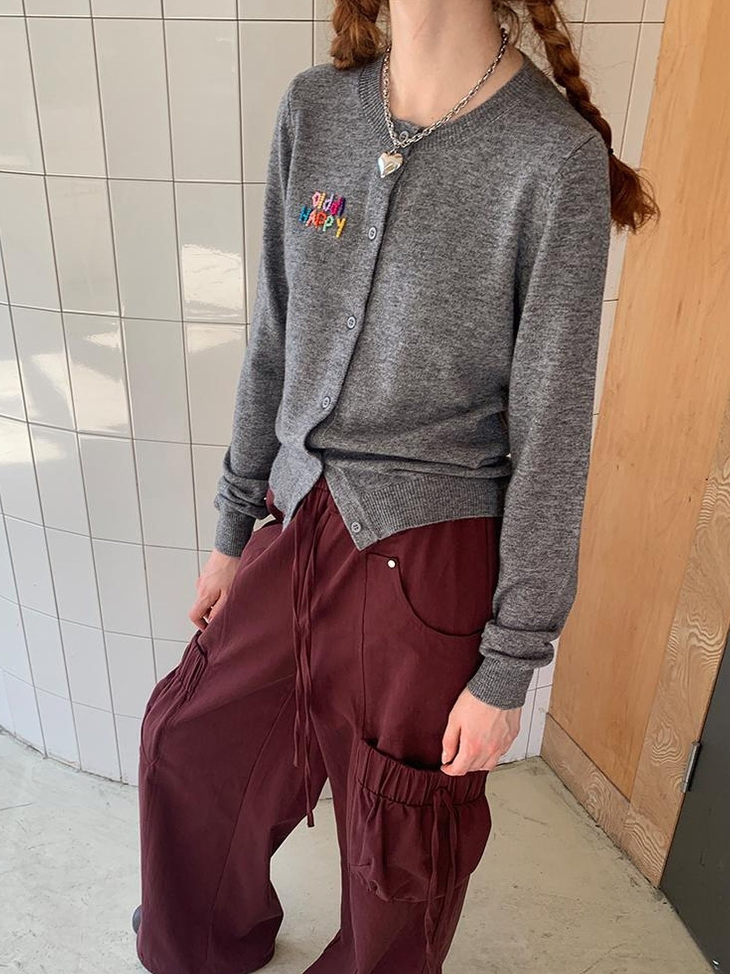 DIDDI MODA Oversized Cargo Pants With Drawstring And Pockets