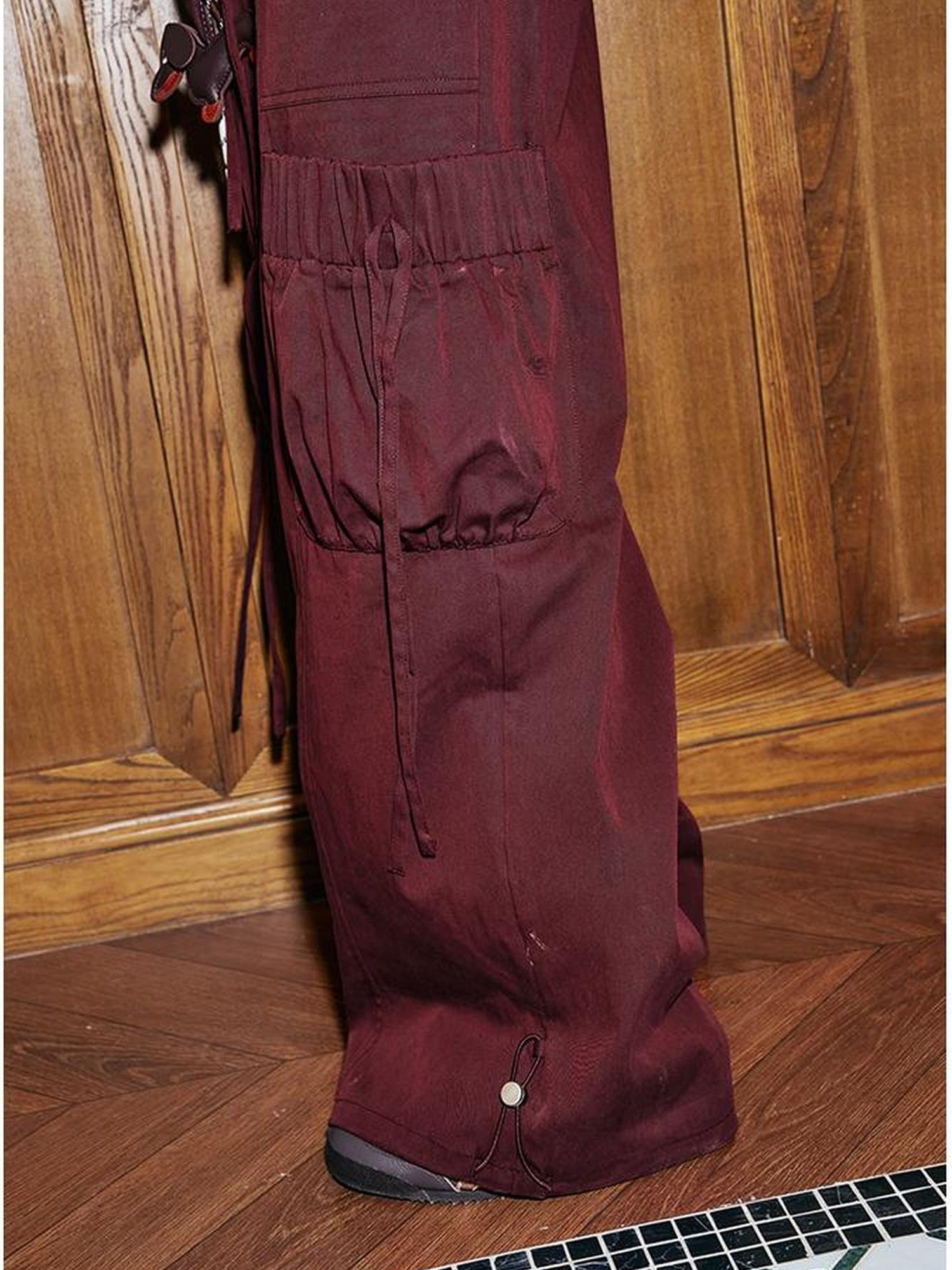 DIDDI MODA Oversized Cargo Pants With Drawstring And Pockets