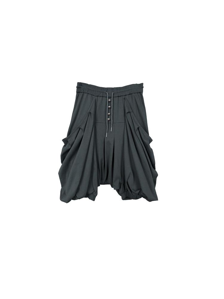 DoublePunch Oversized Pocket Pirate Hoodie Harem Cargo Culottes Skirt Pants