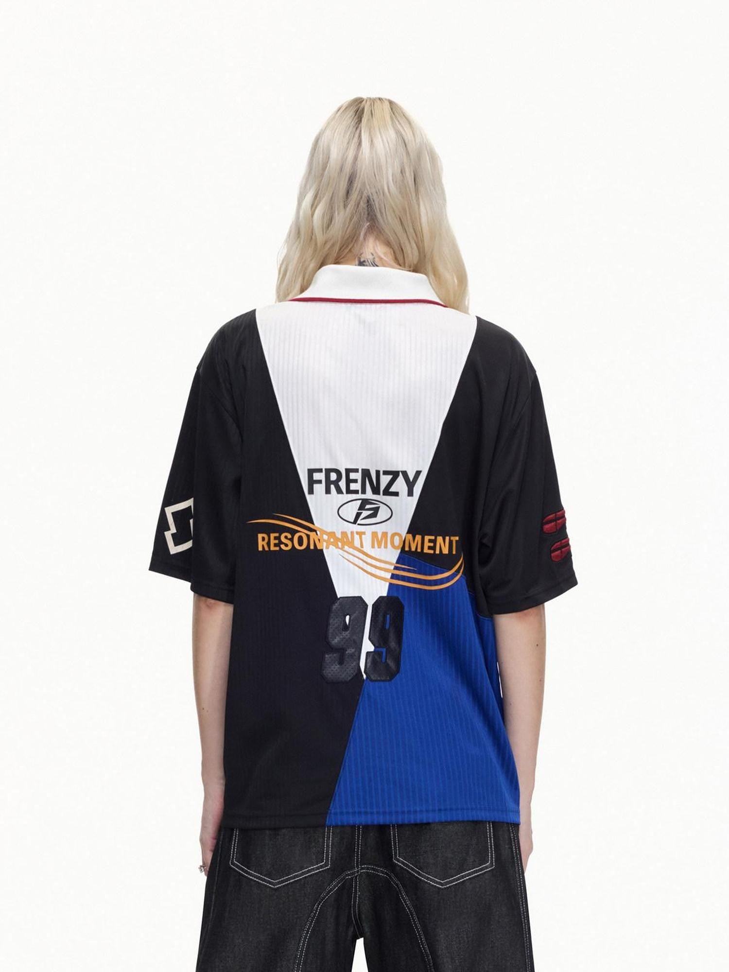 PEOPLESENSE Jersey Colorblock Print Quick Dry Polo Women&