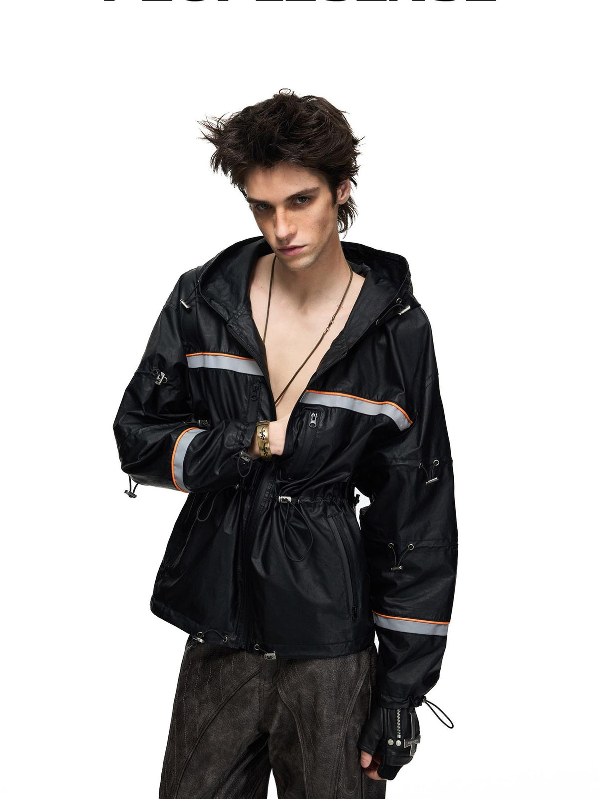 PEOPLESENSE Reflective Techwear Loose Drop Shoulder Women&