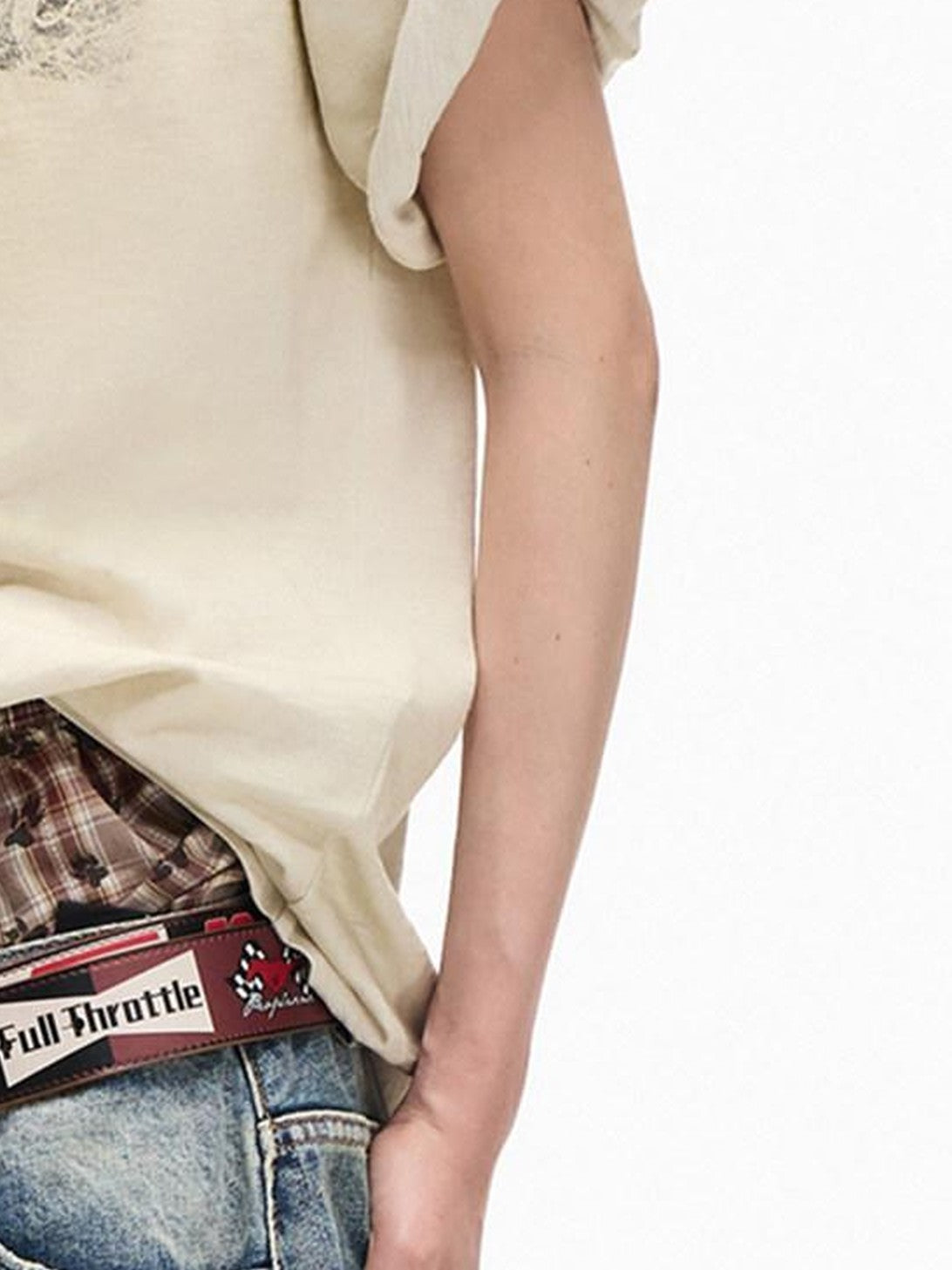 PEOPLESENSE Vintage Distressed Spray Print Women&