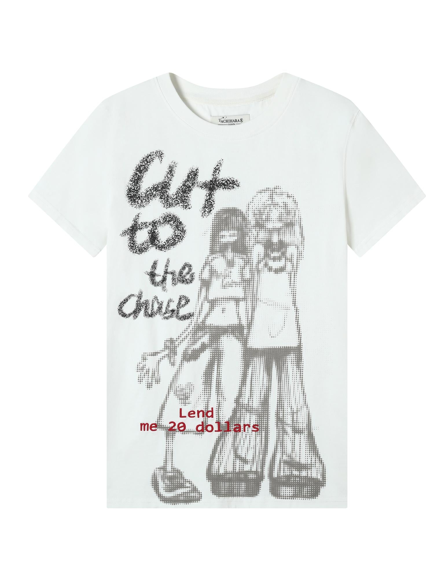 Achihara Bestie Borrowed Tee Retro Washed Cotton