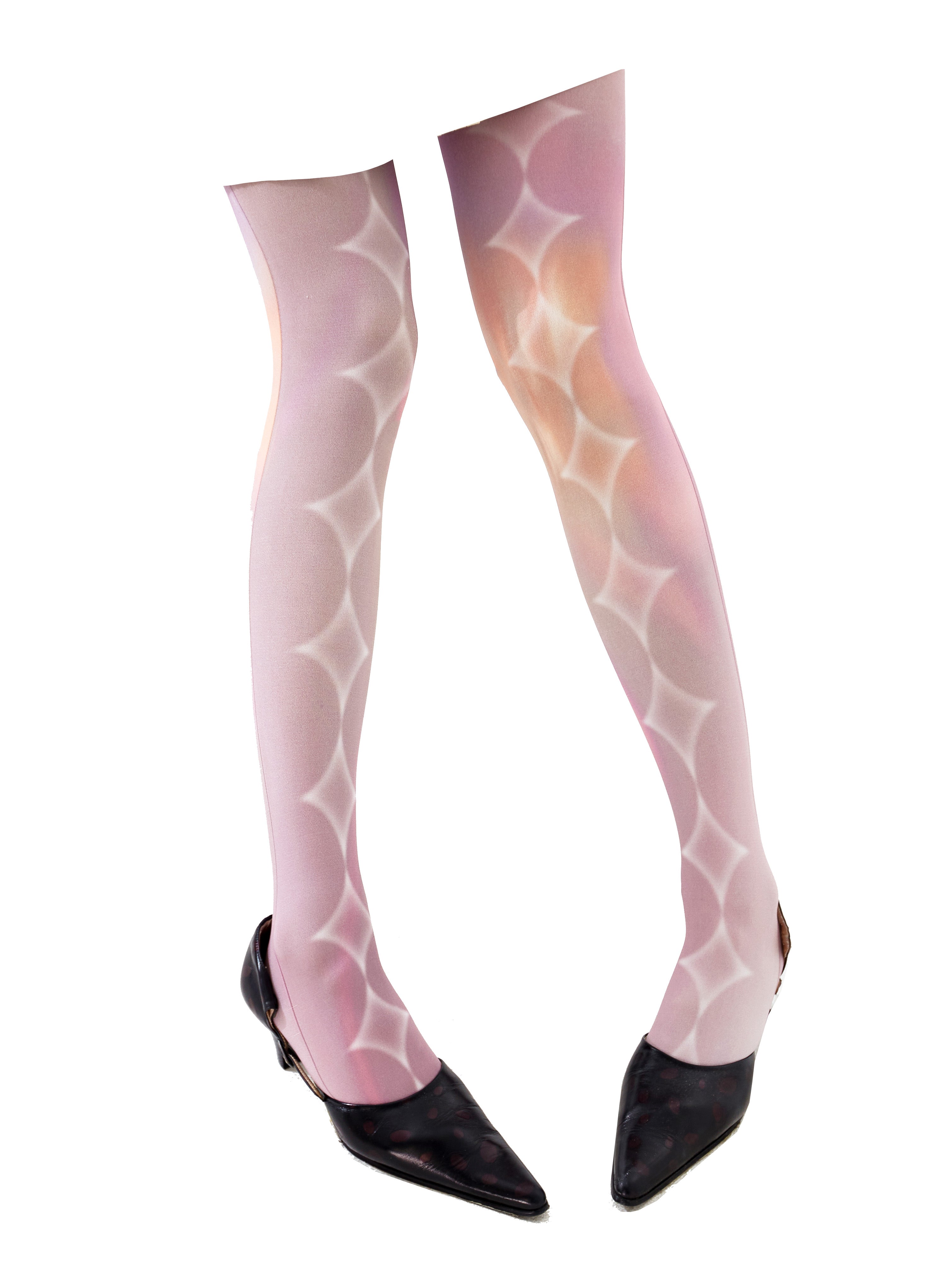 YOSHUYUKI Sexy Colorful Print Opaque Tights 120d All Over Pattern