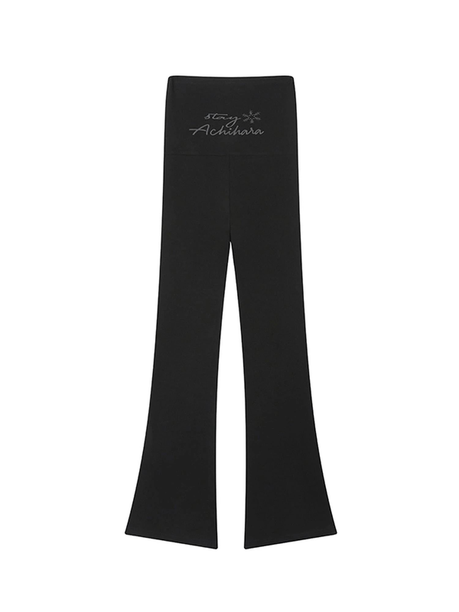 Brittany Flared Leggings Winter Warm High Waist Stretch Pants