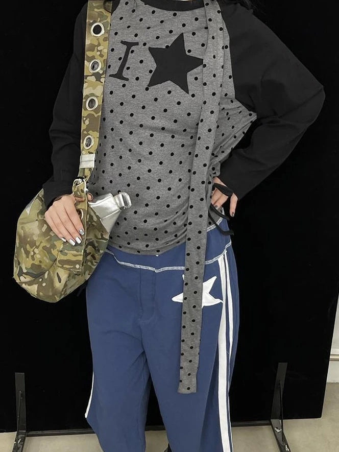 Polka Dot Knit Scarf Versatile All-Season Fashion Scarf