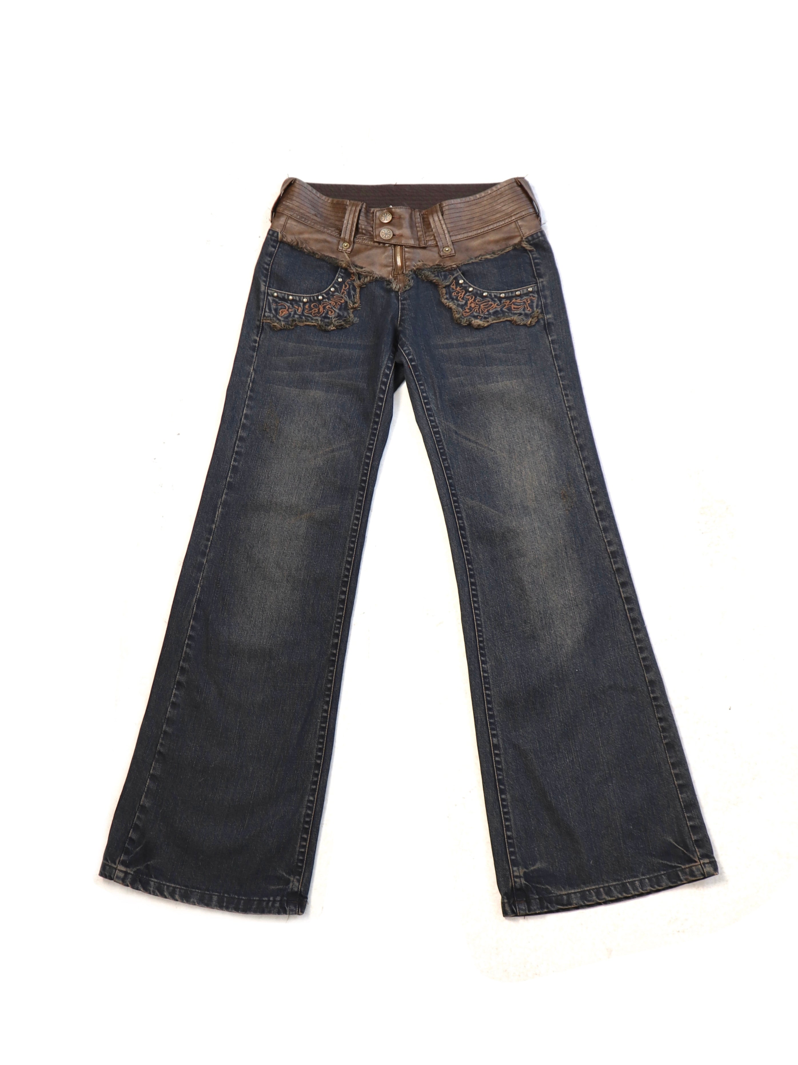 Flowers birds Market Rooted Silence Washed Patchwork Pants