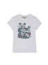 Happy Panda Embroidered Crop Tee V-neck T-shirt Long-Sleeve