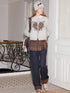 Leopard Print Wool Blend Knit Cardigan With Heart Details