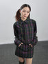 Imagine Inspired Grid Shirt & Pencil Skirt Set