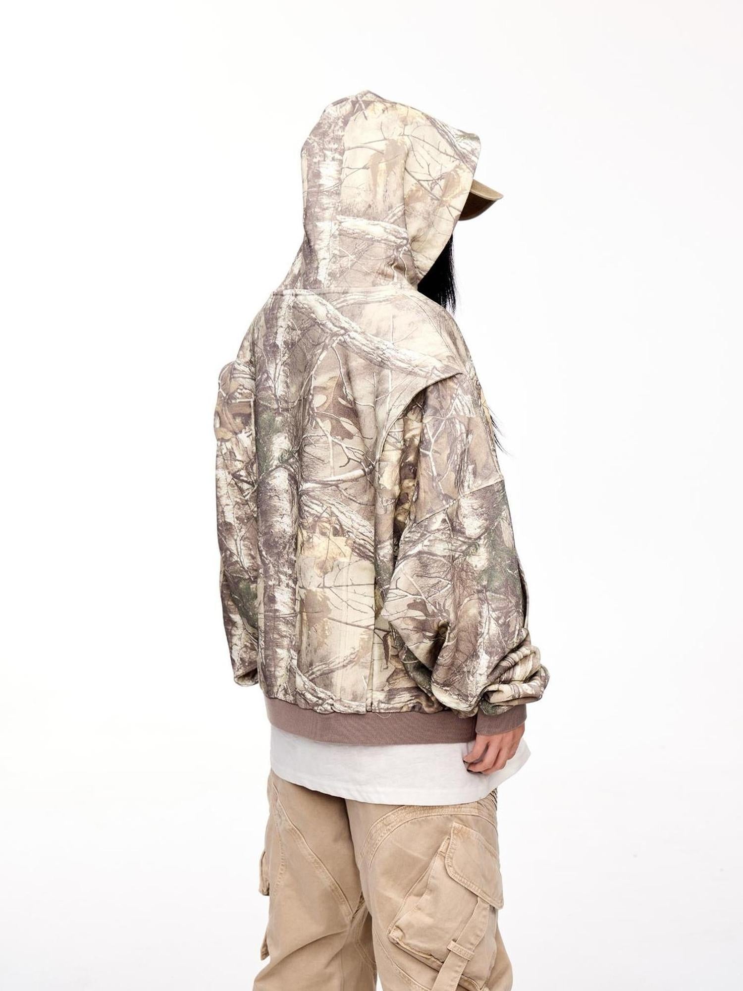 Peoplesense Punk Camo Unisex Vintage Hoodie Jm 8064 Aw 24