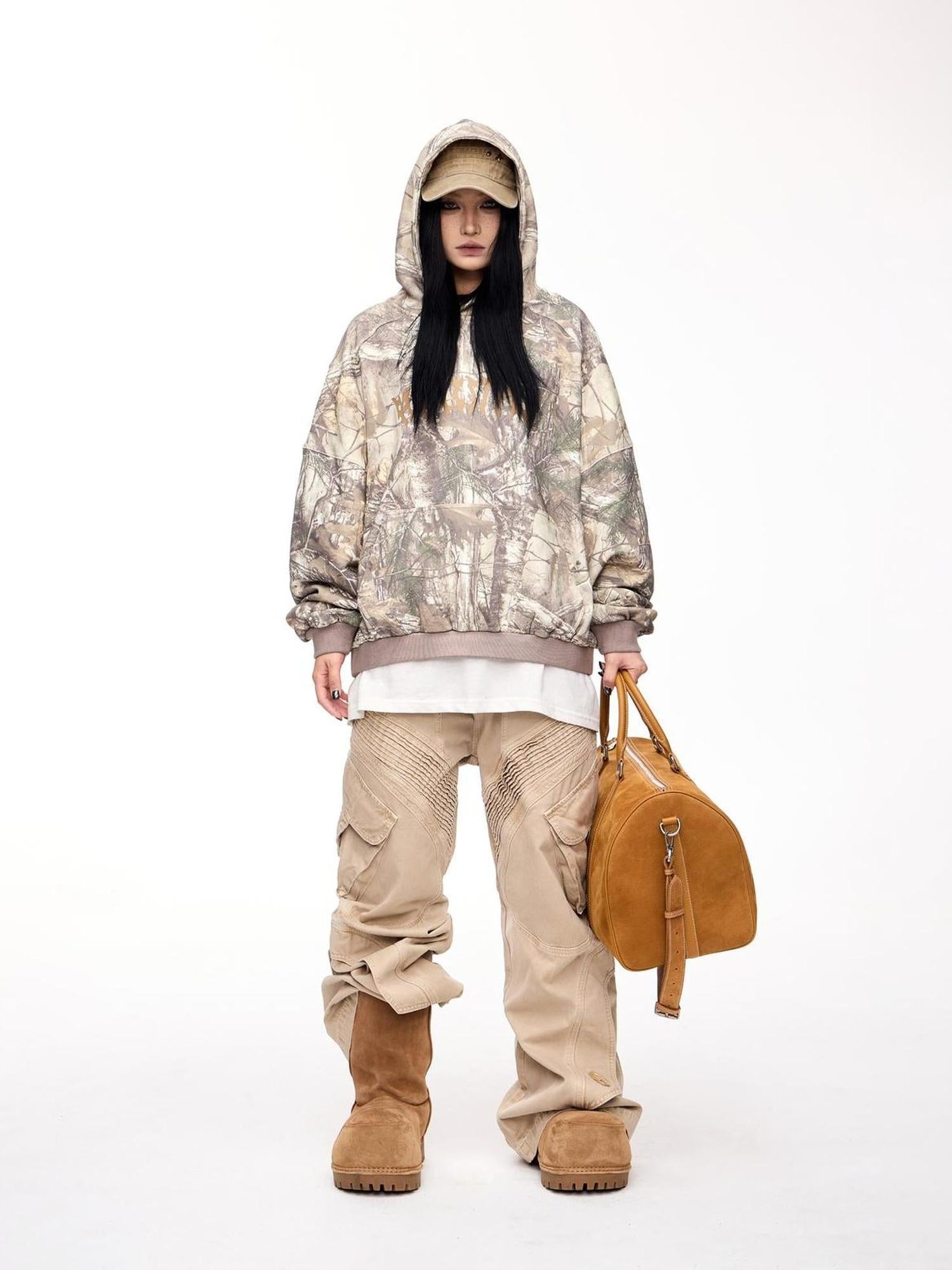 Peoplesense Punk Camo Unisex Vintage Hoodie Jm 8064 Aw 24