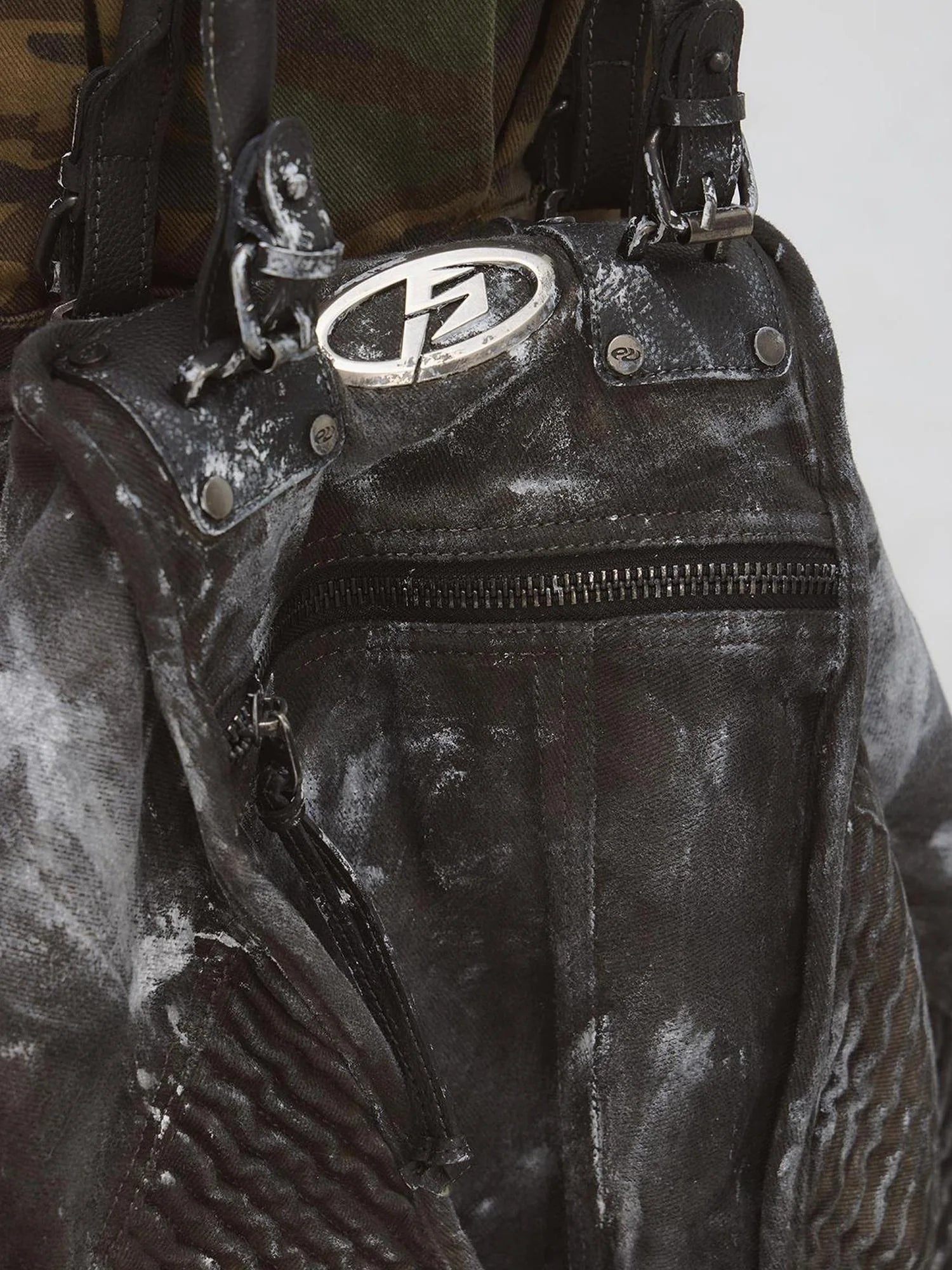 Punk Grunge Wrinkled Underarm Tote Vintage Soft Crossbody Bag