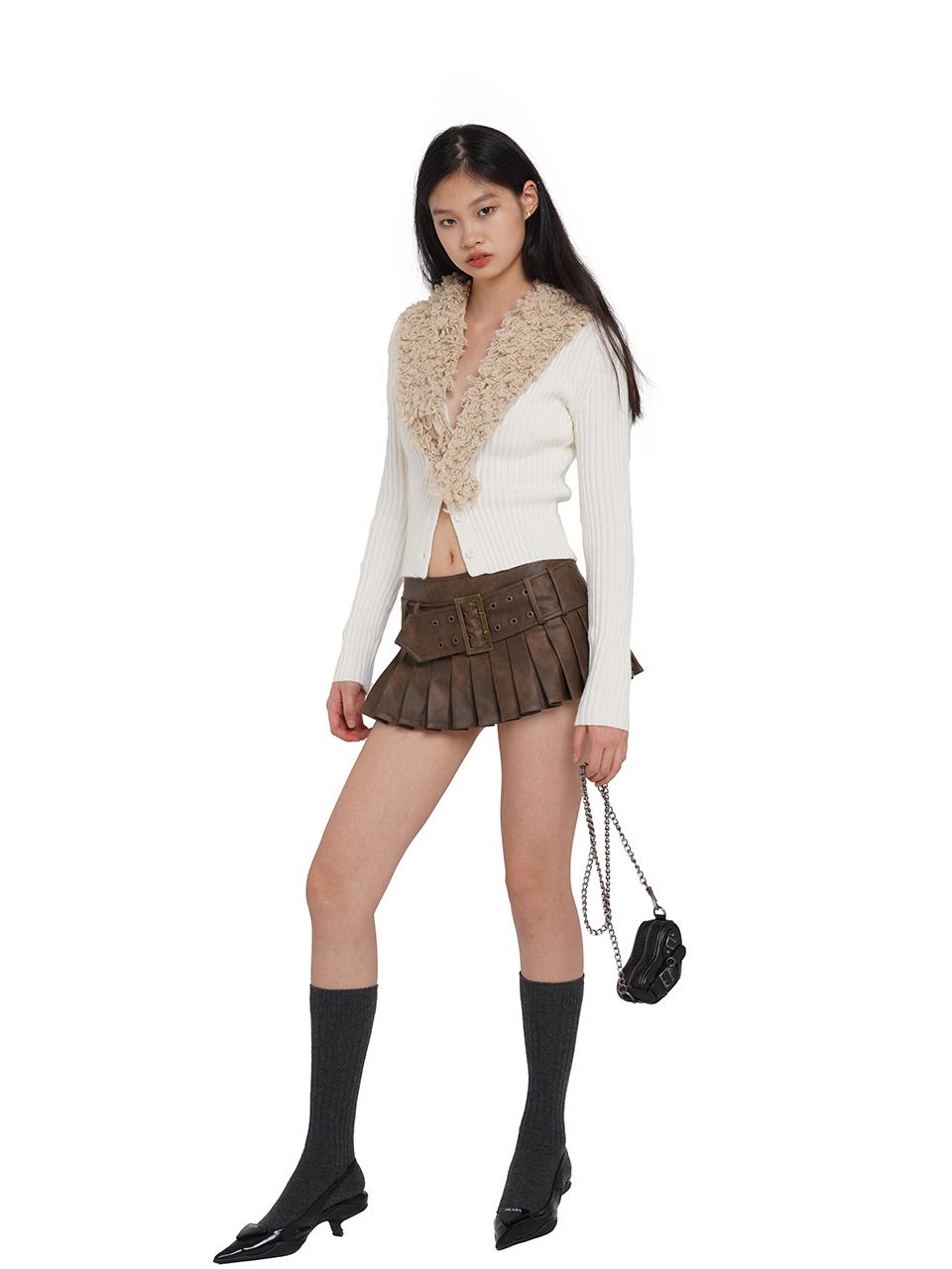 SweetChilling Punk Heart Chain Bag Genuine Leather Crossbody Bag