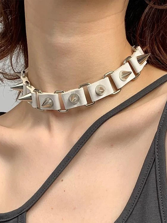 Punk Japanese Harajuku Studded Choker Necklace