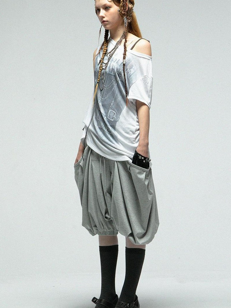 Doublepunch Punk Knit Sleeveless Tee With Digital Print T-Shirt