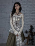 Punk Mesh Long Sleeve T-Shirt Women Spring Stretch Slim Fit Tee