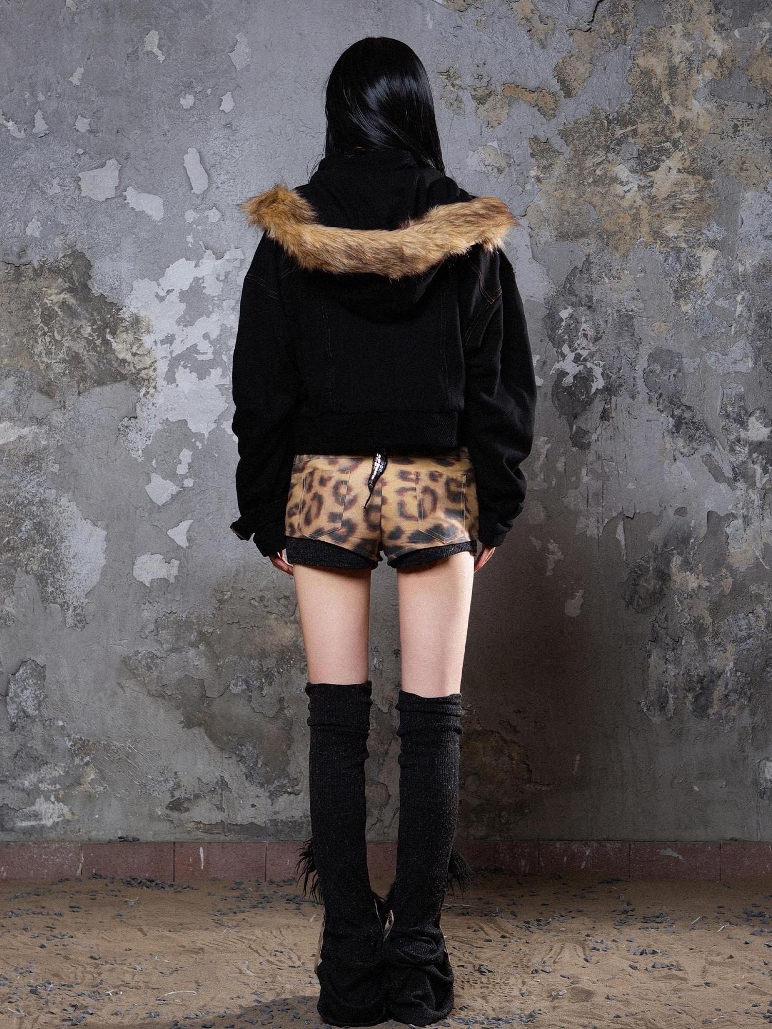 ARIADNAw Punk Patchwork Split Jacket Loose Streetwear Coat