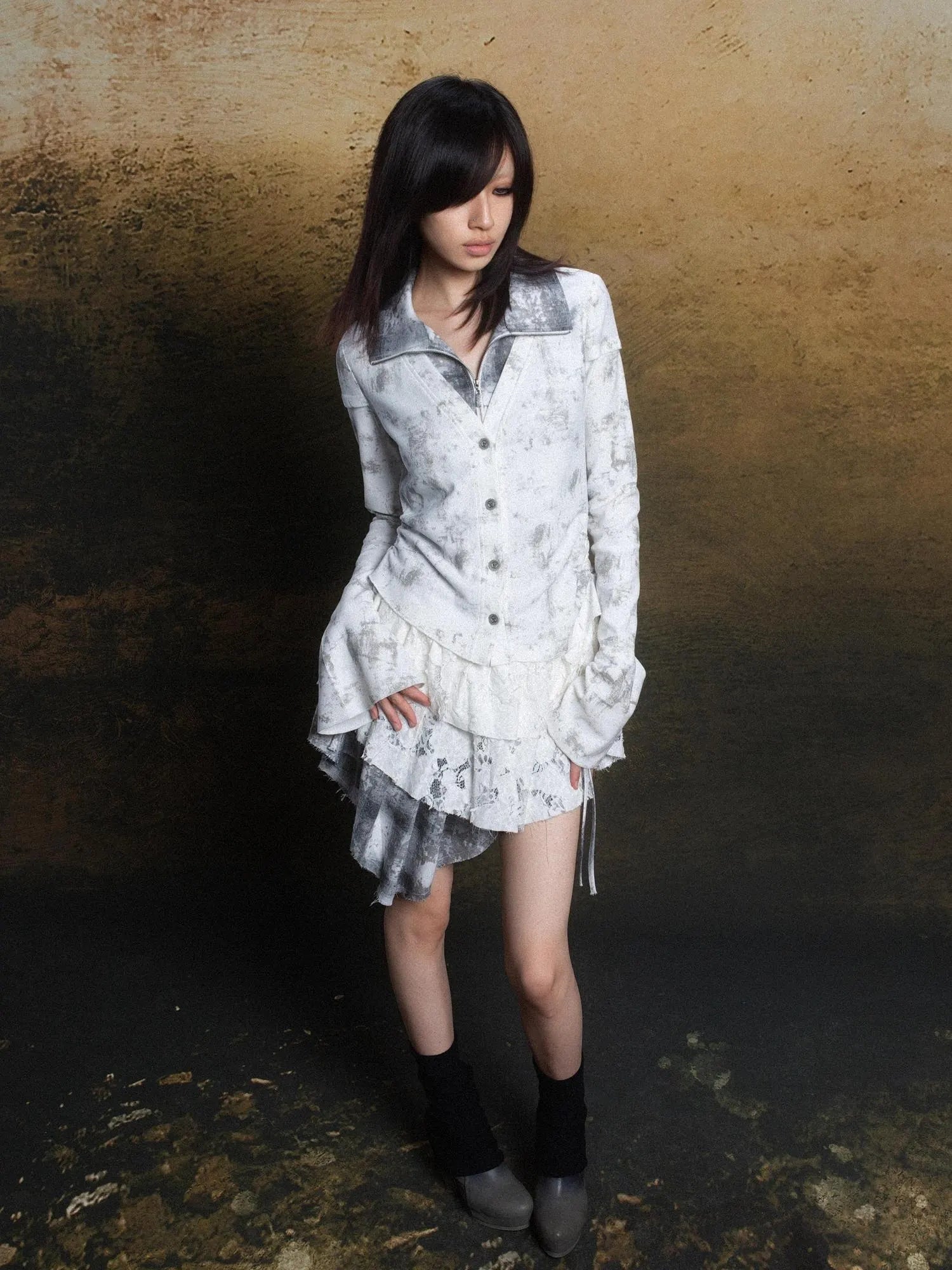 Punk Plaid Contrast Panel Dress Rebellious Spring Style