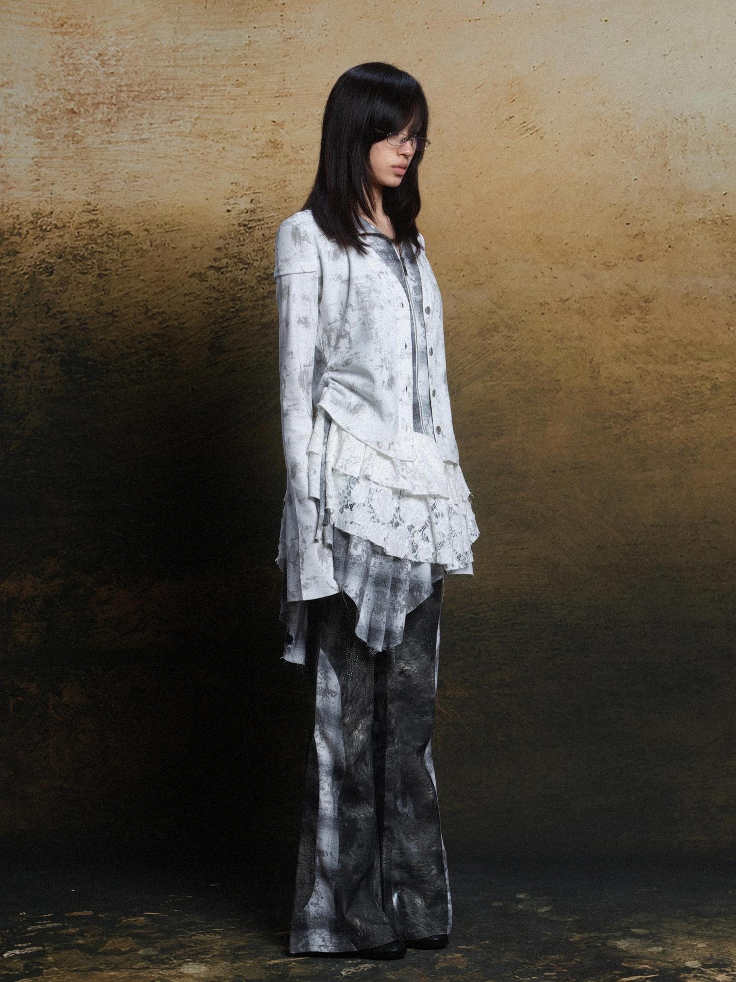 ARIADNAw Punk Plaid Contrast Panel Dress Rebellious Spring Style