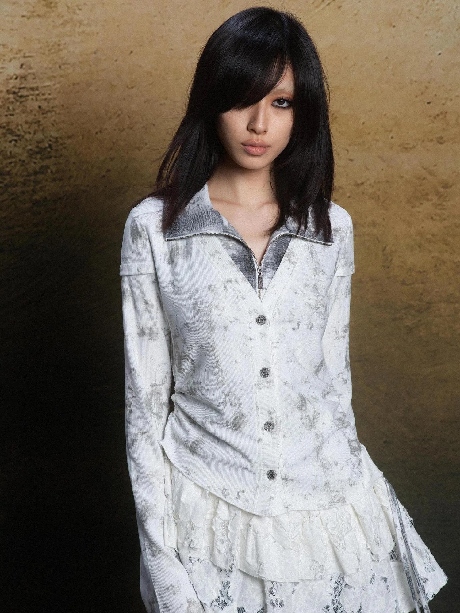 Punk Plaid Contrast Panel Dress Rebellious Spring Style