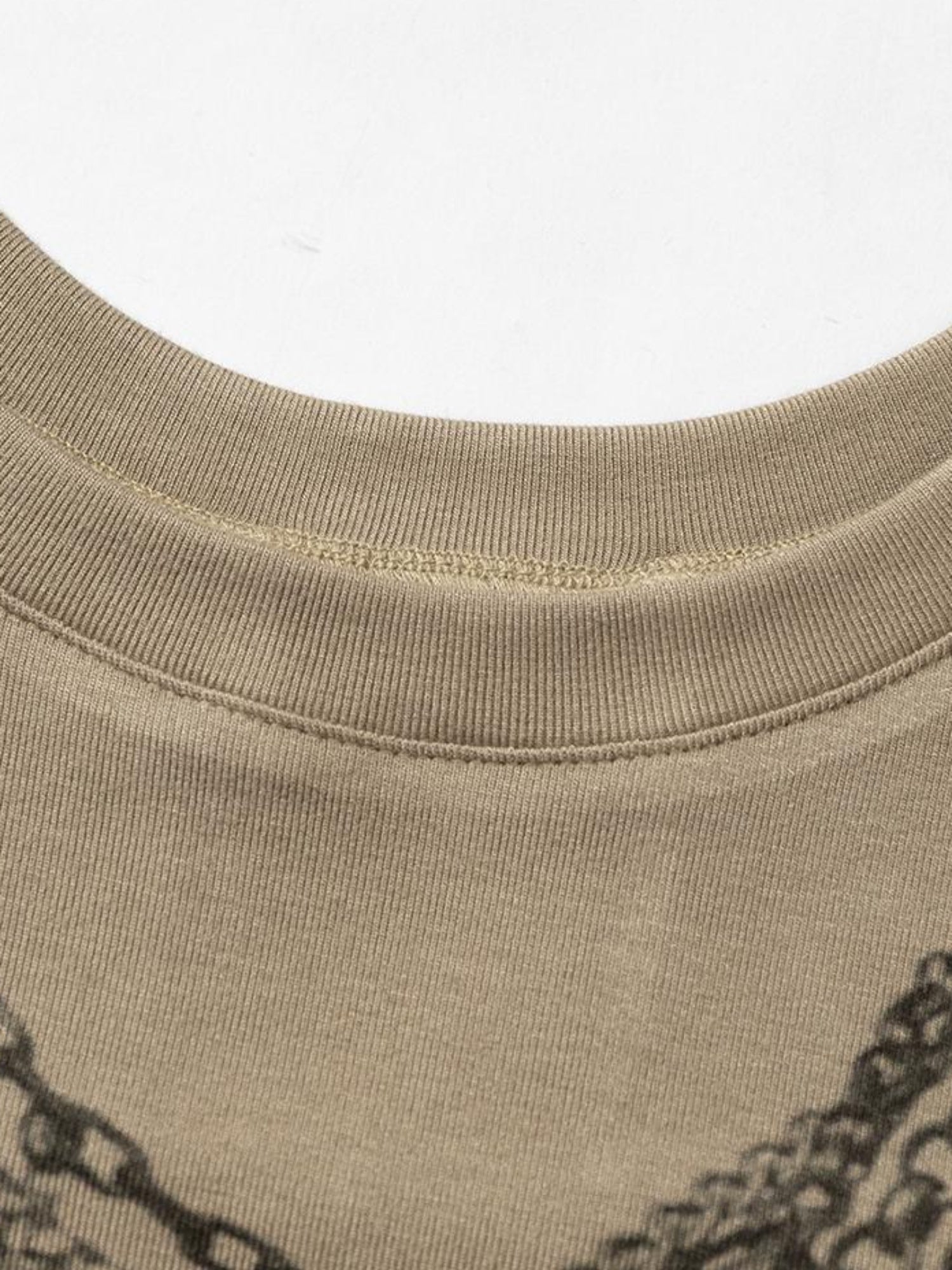 NO ROMANCE Punk Print Lace Trim Slim Stretch Two-Way T-Shirt