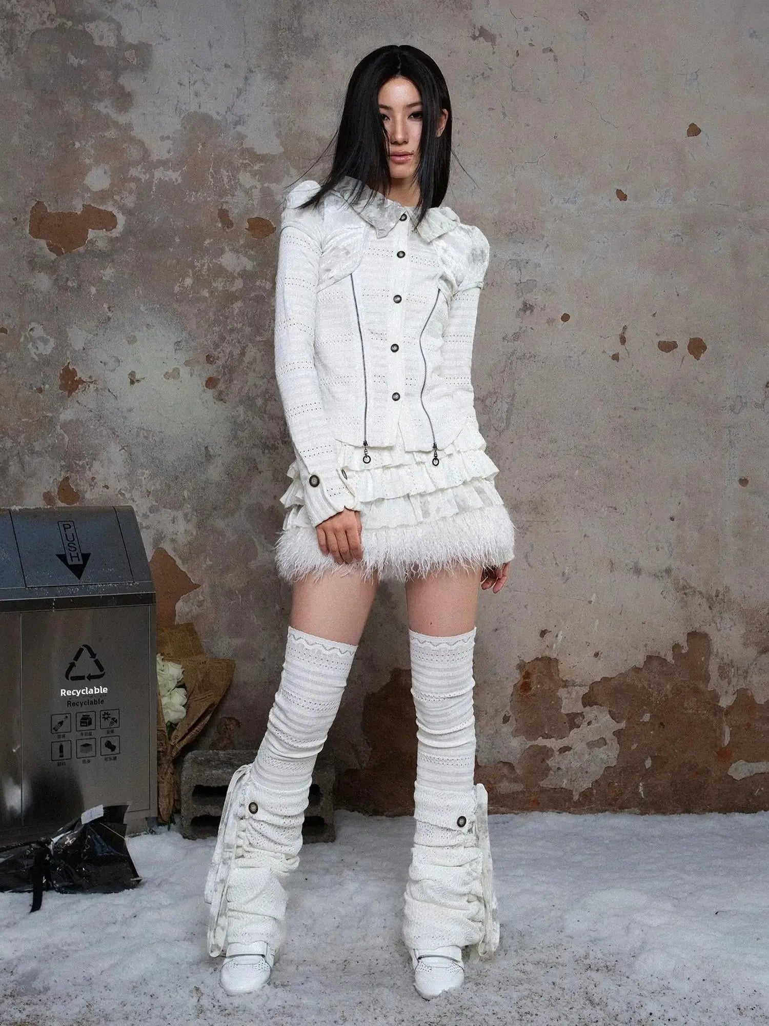 Punk Revival Recyclable Bubble Collar Blouse