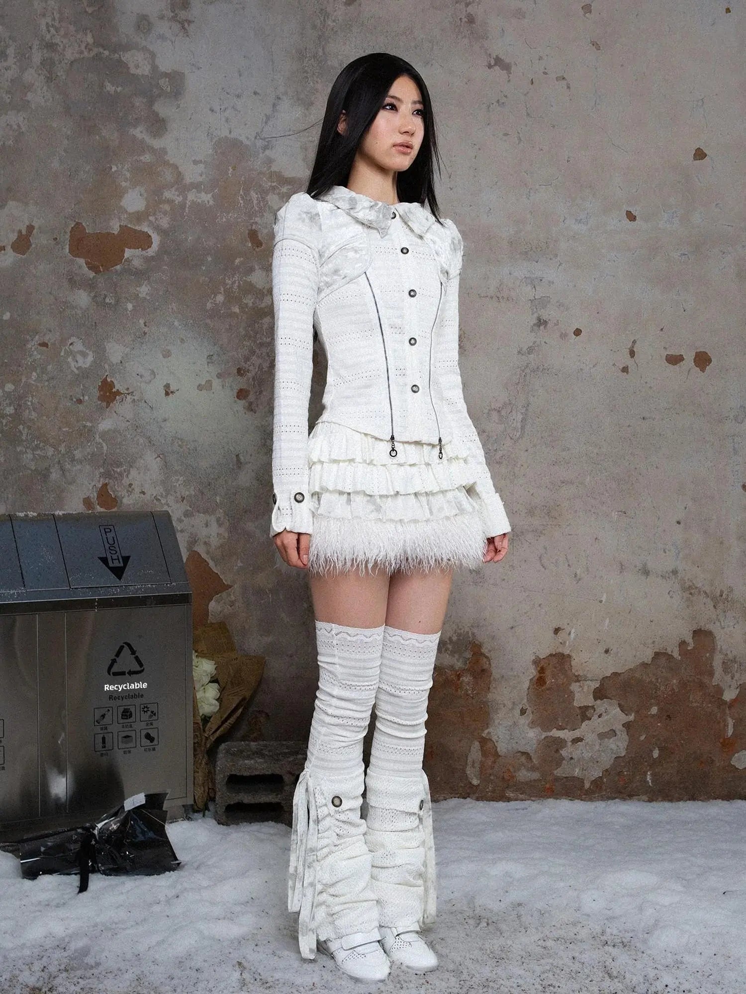 Punk Revival Recyclable Bubble Collar Blouse