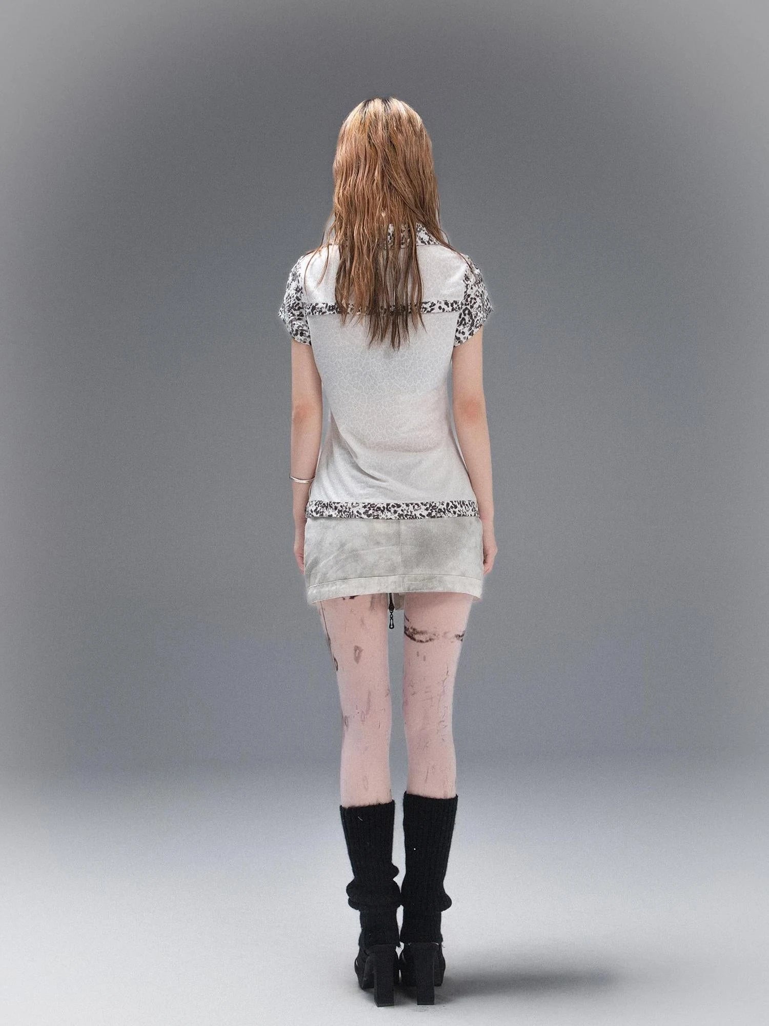Punk Rock Polo Tee Ariadnaw Print Summer Streetwear