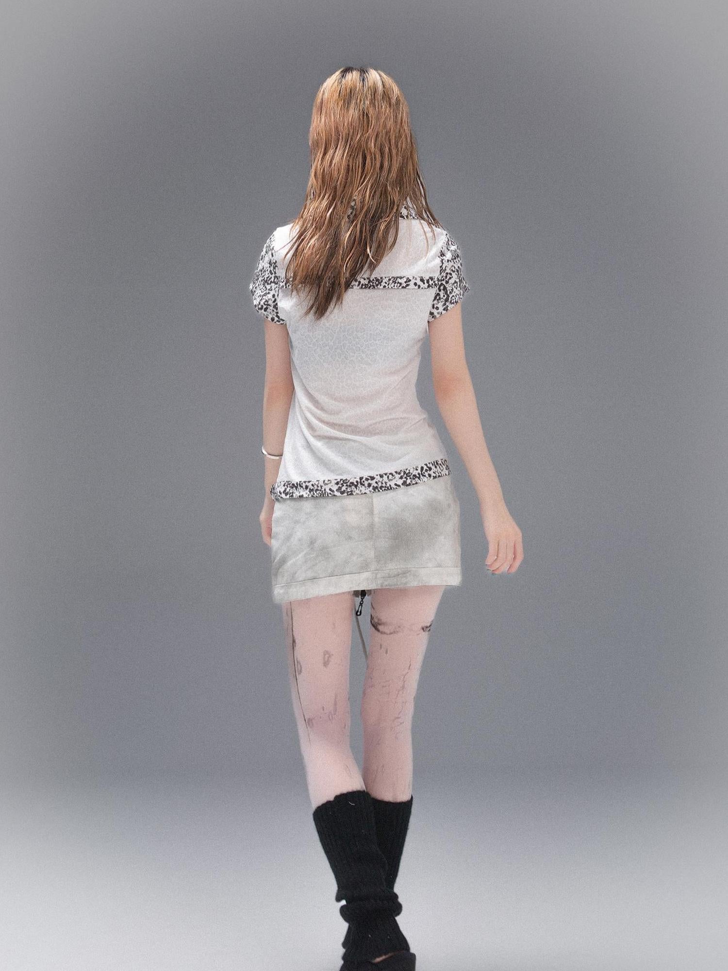 ARIADNAw Punk Rock Polo Tee Ariadnaw Print Summer Streetwear