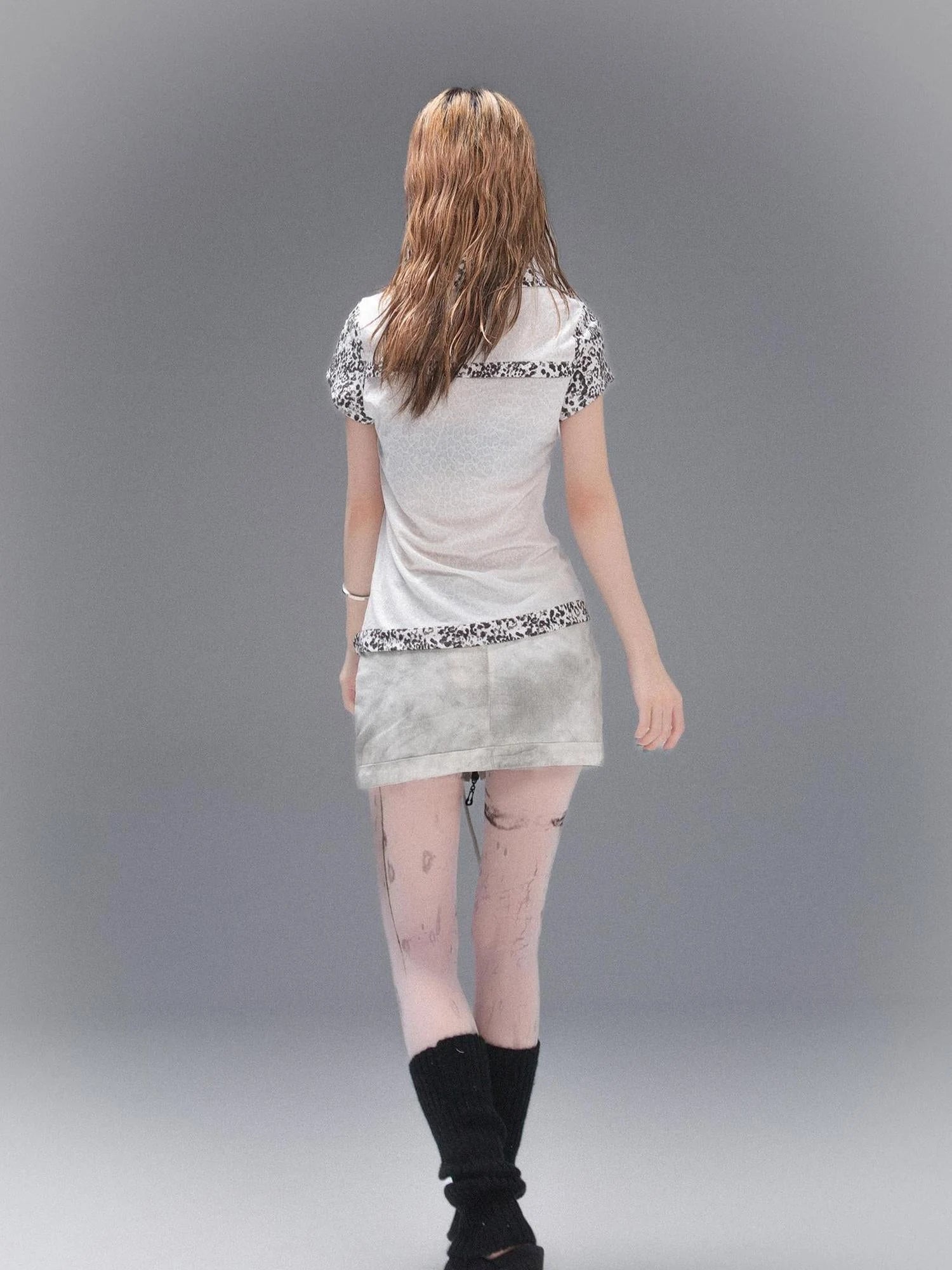 Punk Rock Polo Tee Ariadnaw Print Summer Streetwear