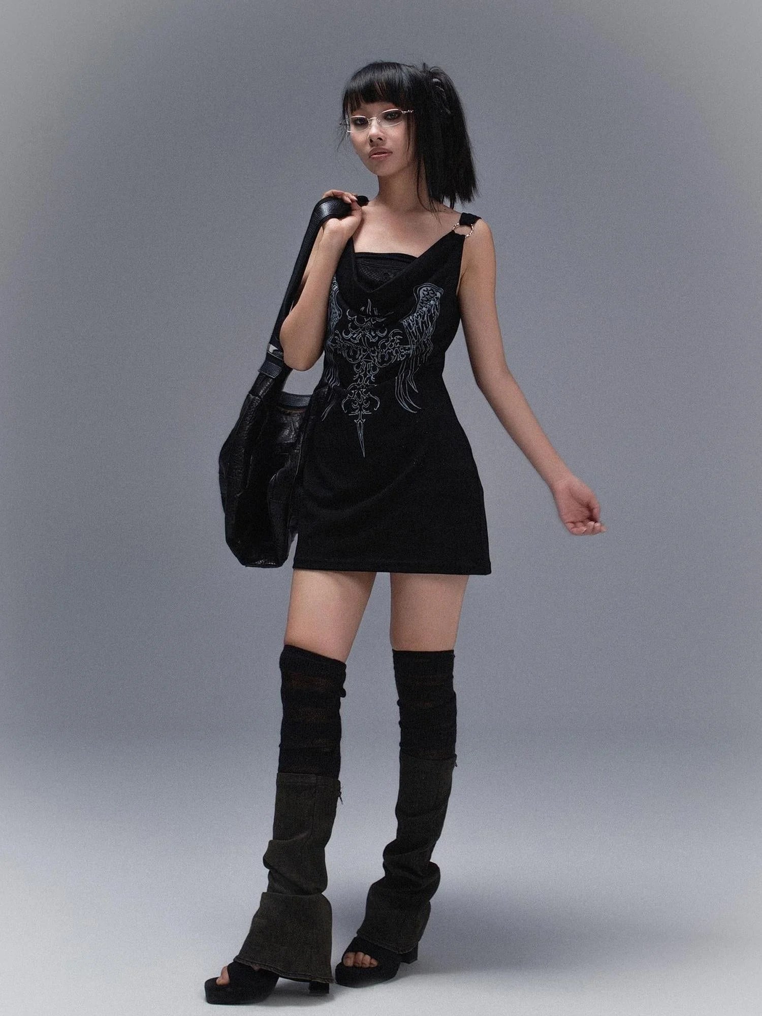 Punk Rock Snake Print Vest Summer Streetwear Two Tone Design