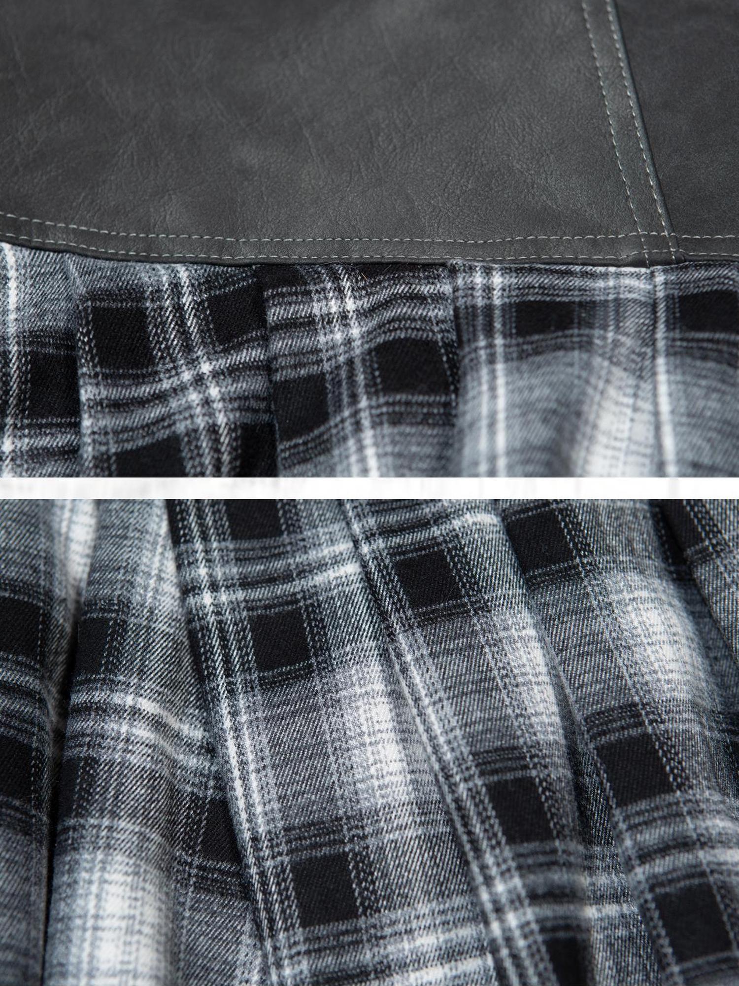 ARIADNAw Punk Rock Vintage Asym Pleat Low Waist Skirt All Season
