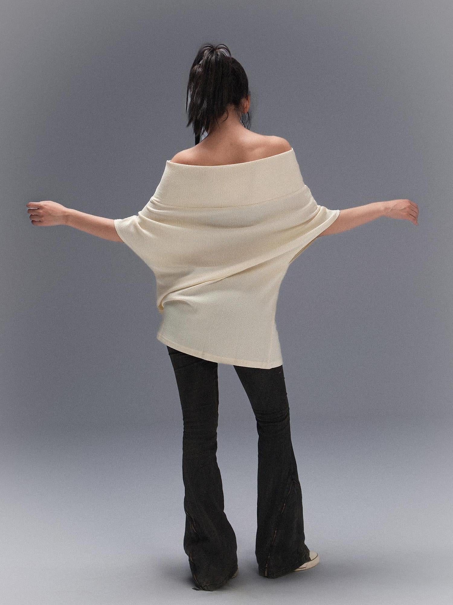 ARIADNAw Punk Street Vintage Batwing Sleeve Thermal T Shirt