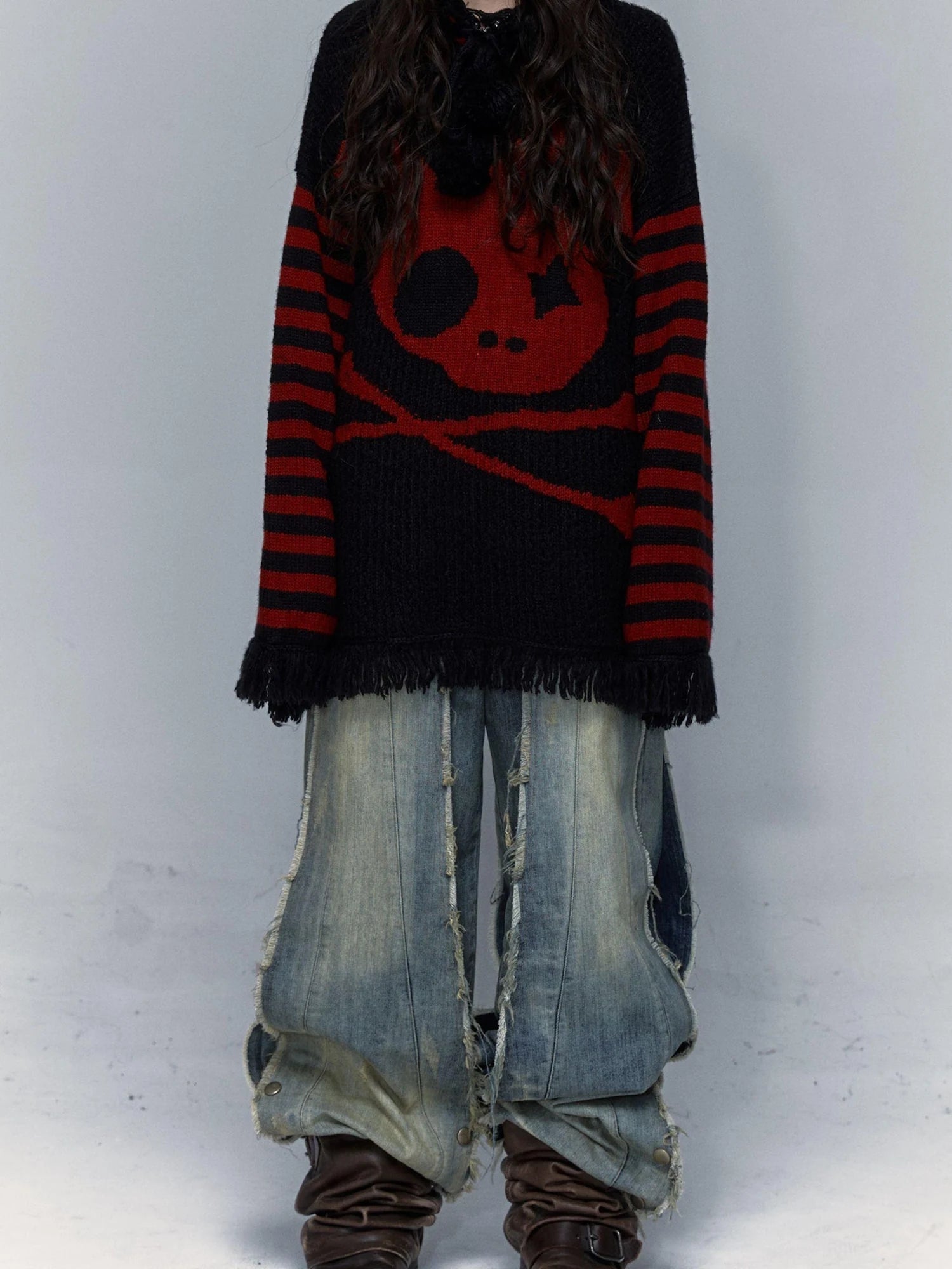 Punk Y2K Rebel Skull Rabbit Hooded Sweatshirt
